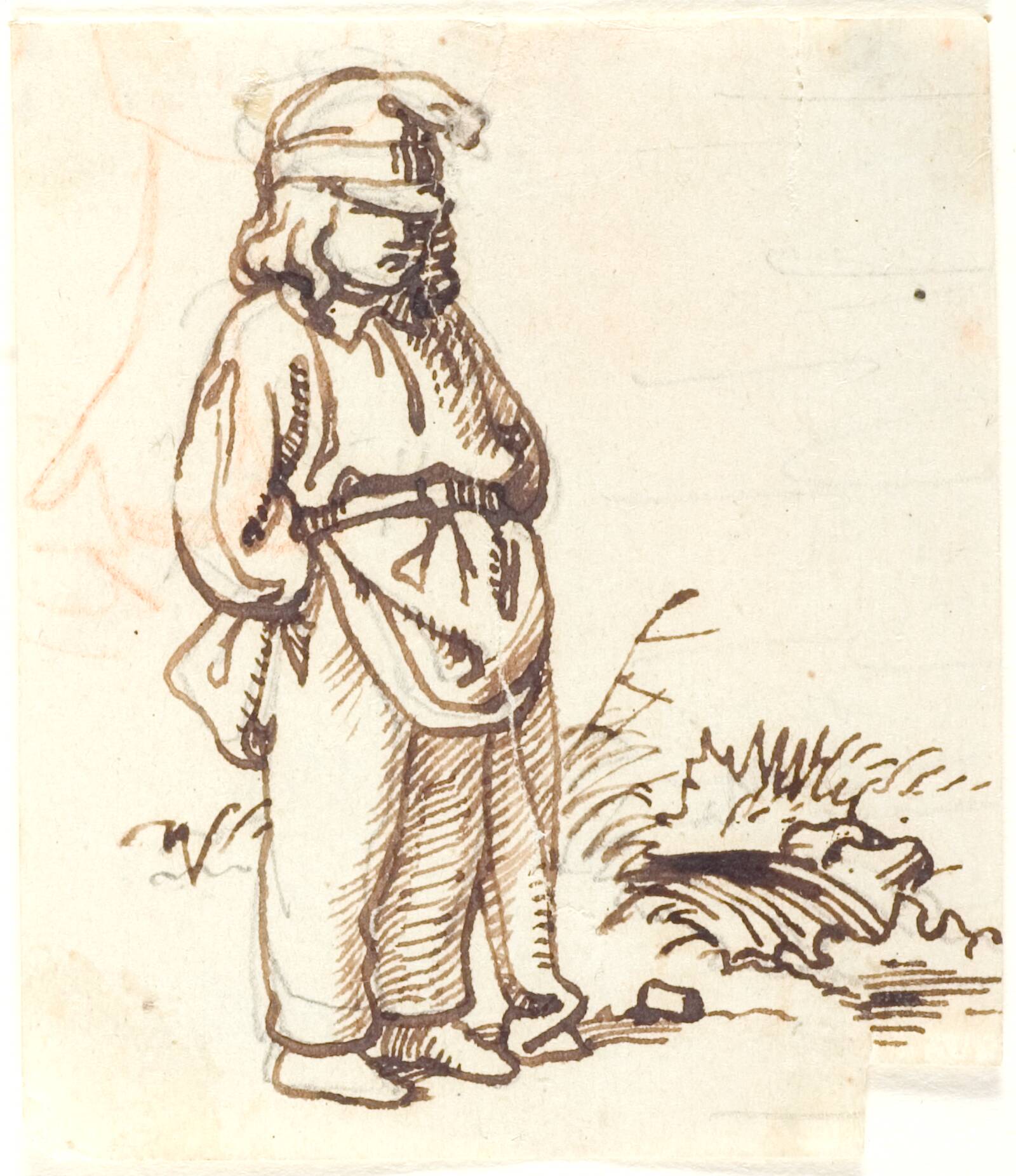 Stående dreng, Lorenz Frølich, 1855