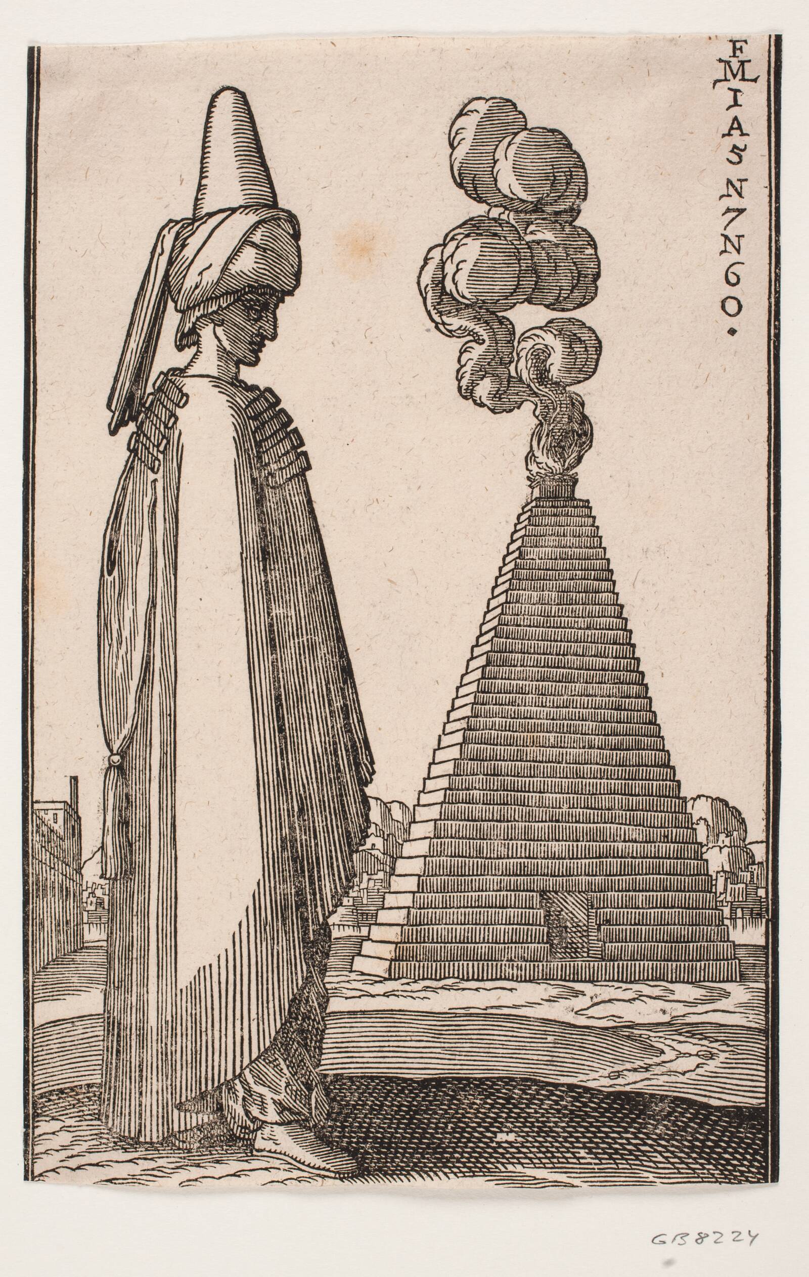 Kappeklædt mand, Melchior Lorck, 1576