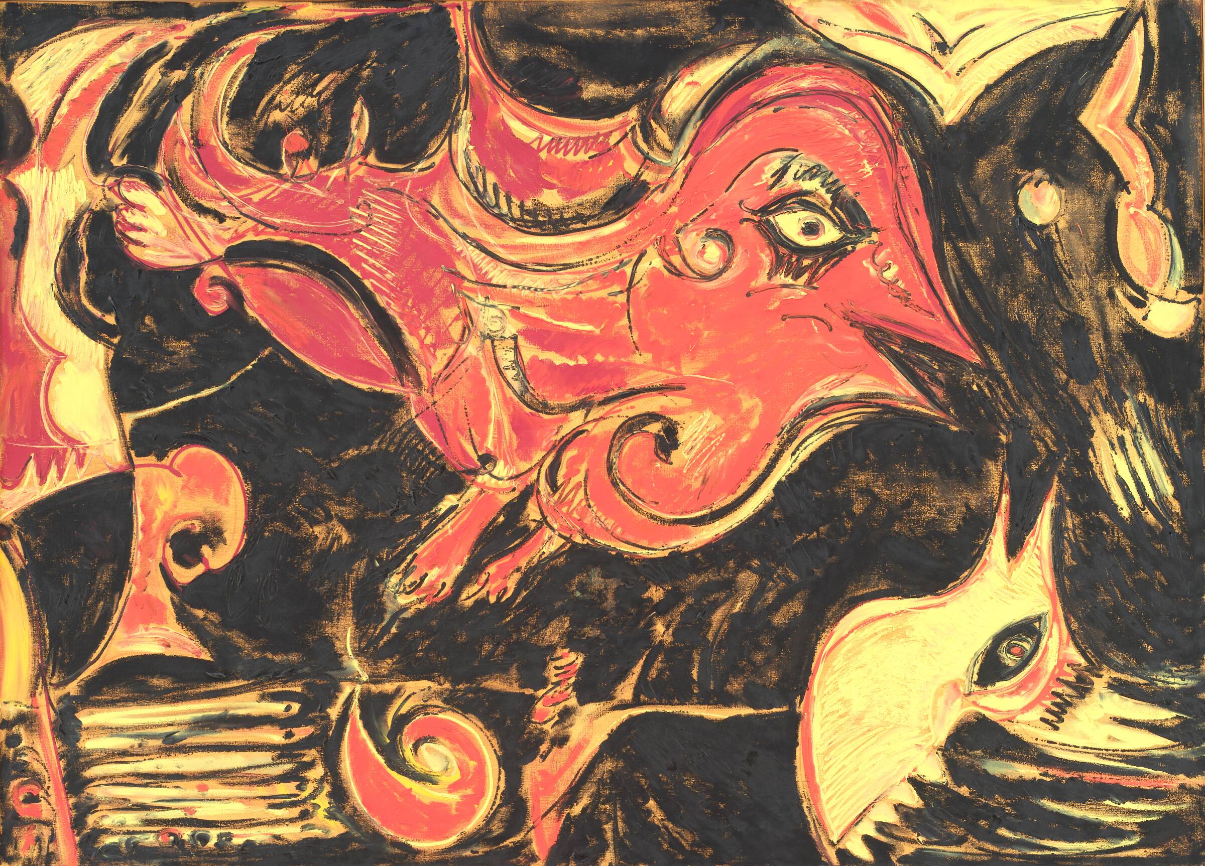 Rød ildfugl, Carl-Henning Pedersen, 1972