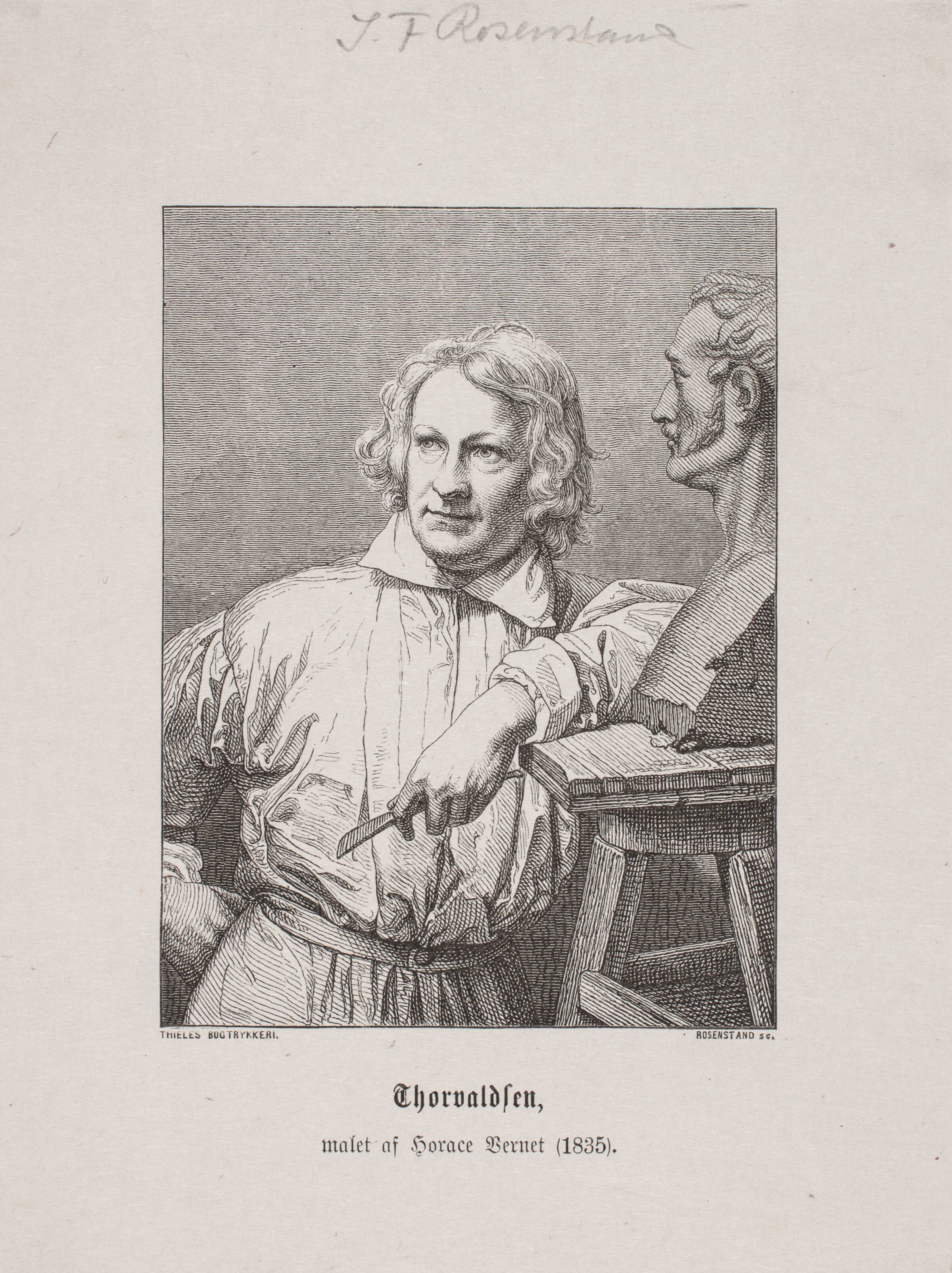 Portæt af Torvaldsen, Johan Frederik Rosenstand, 1820-1887