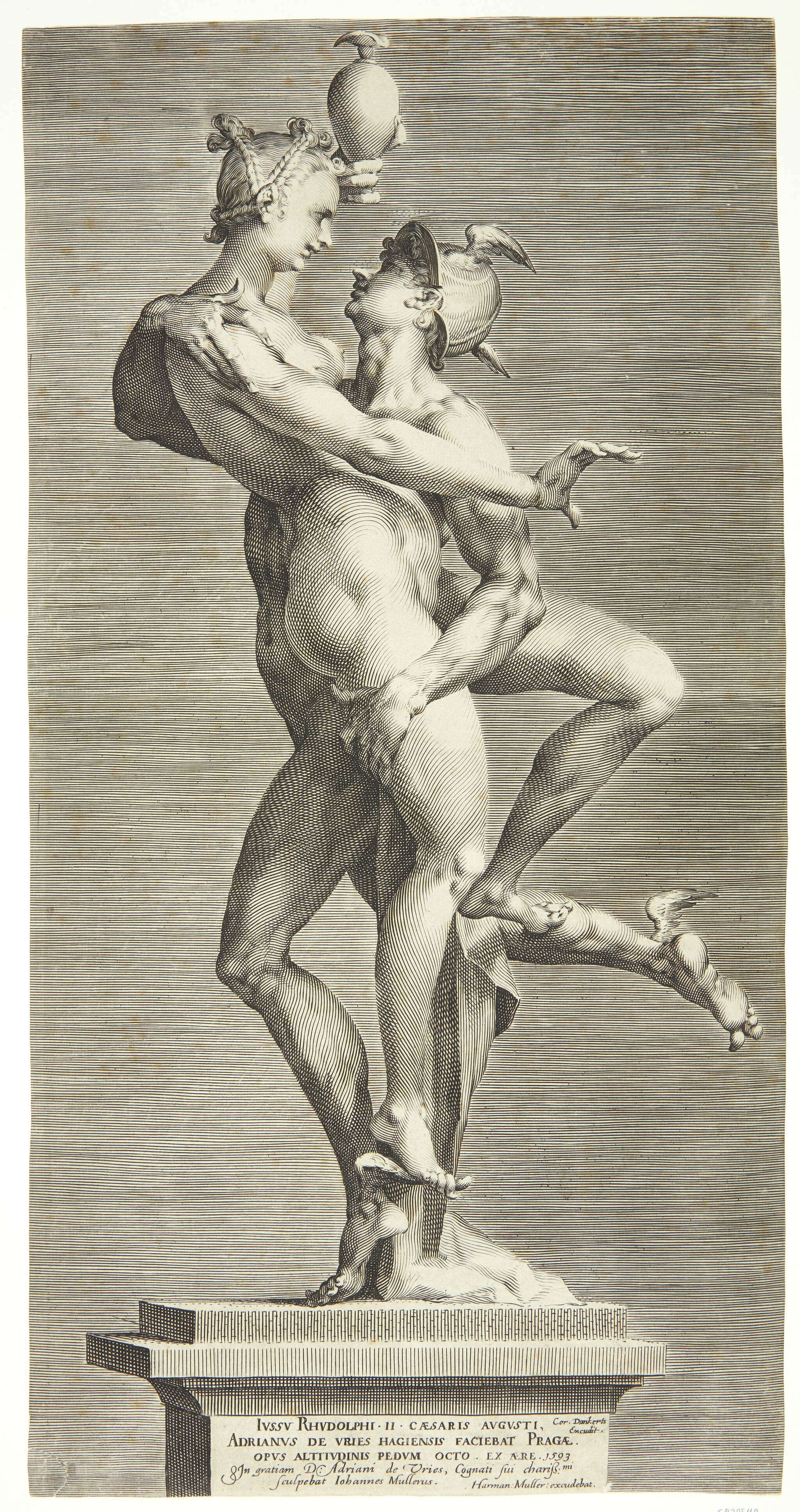 Merkur bortfører Psyche. Psyche set fra siden