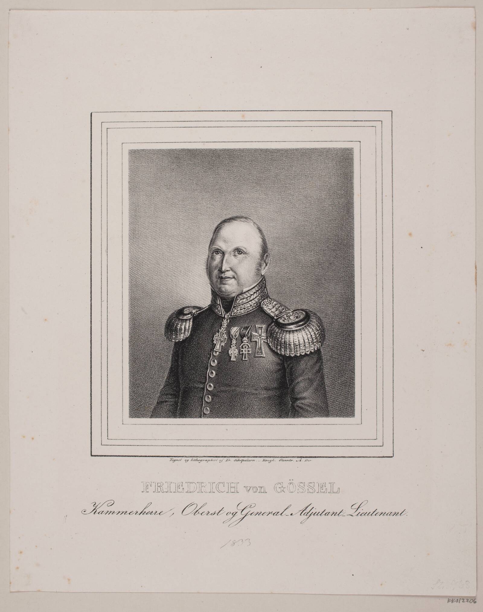 "Friedrich von Gössel", Frederik Schepelern, 1796-1883
