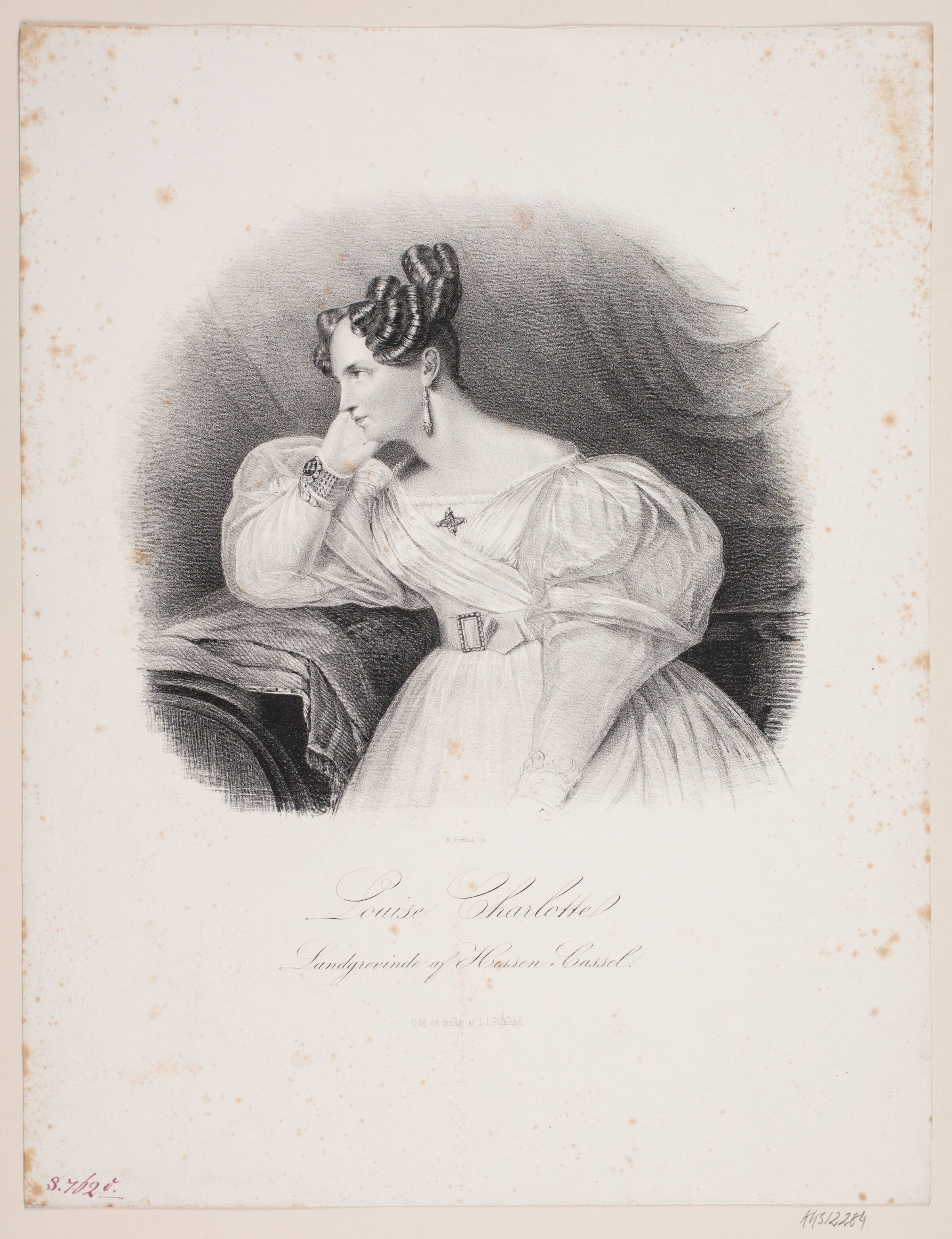 Landgrevinde Louise Charlotte af Hessen-Cassel., Edvard Fortling, 1809-1875