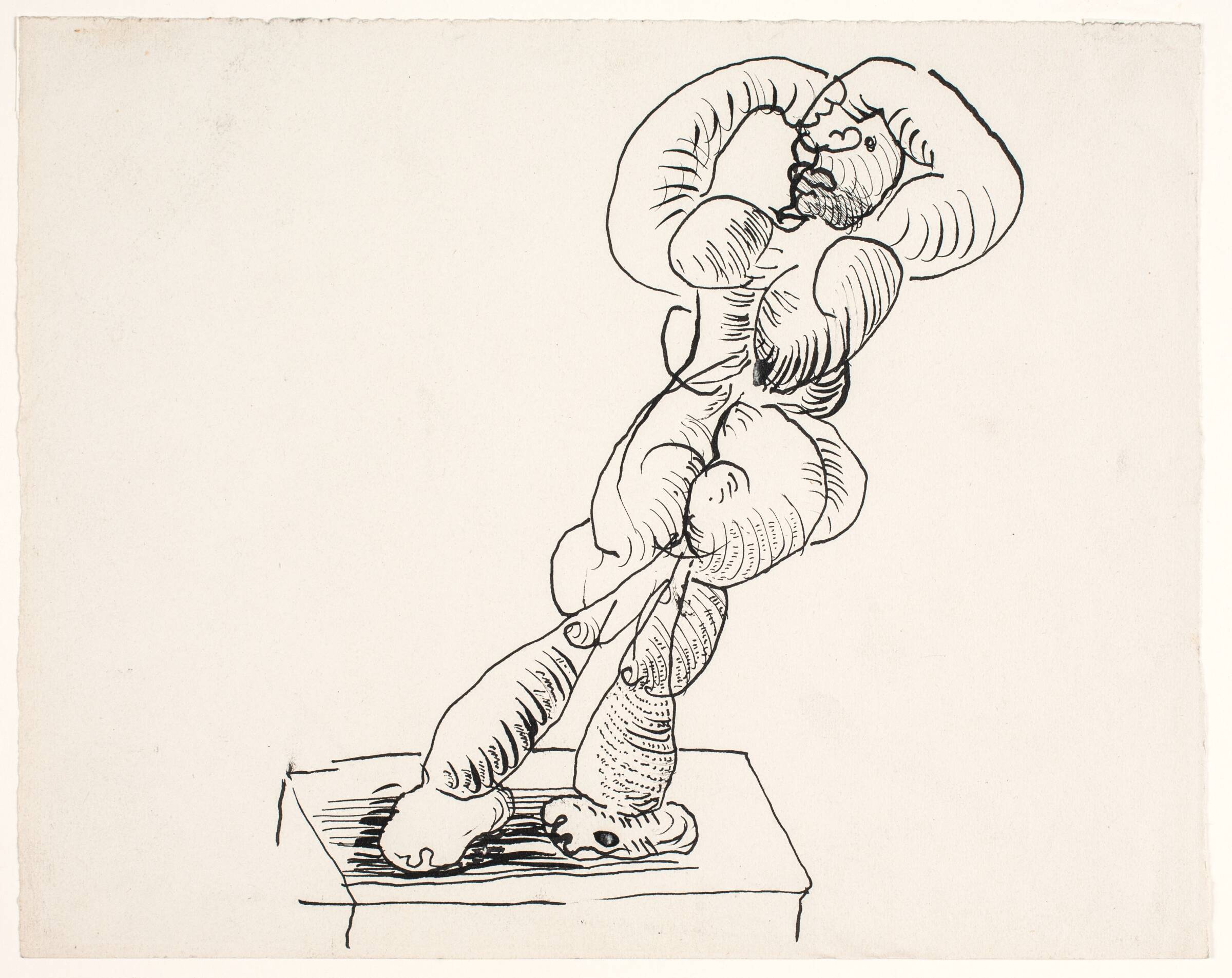 Stående figur med begge hænder ved øjet, Svend Wiig Hansen, 1957