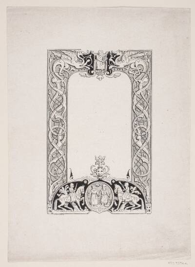 Randtegning i oldnordisk dragestil. Til en norsk bog