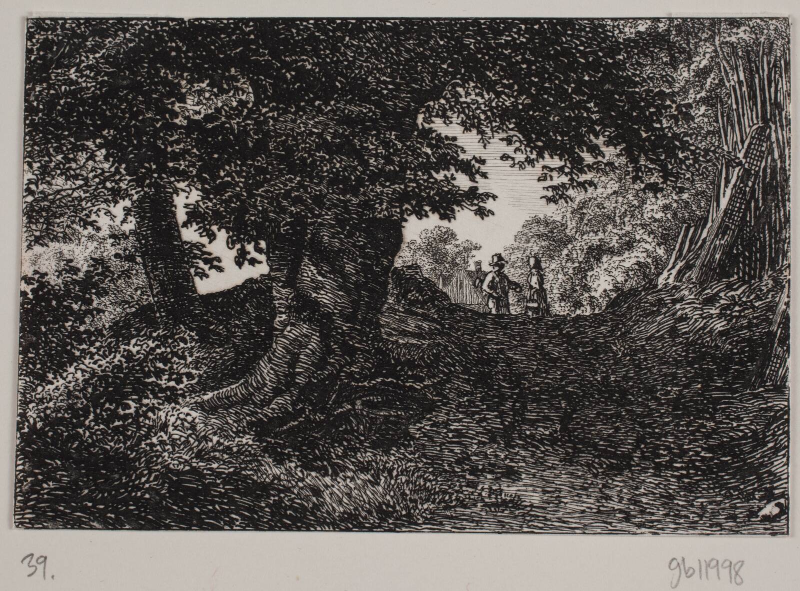 Parti udenfor Dyrehaven, Hermann Carmiencke, 1850