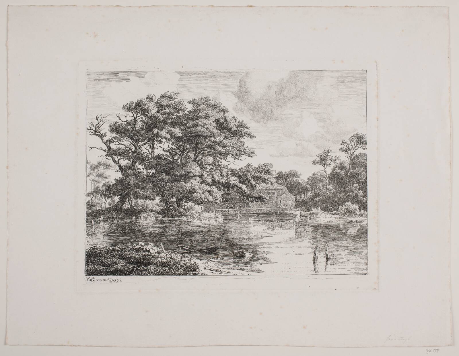 Silkeborg Mølle, Hermann Carmiencke, 1849