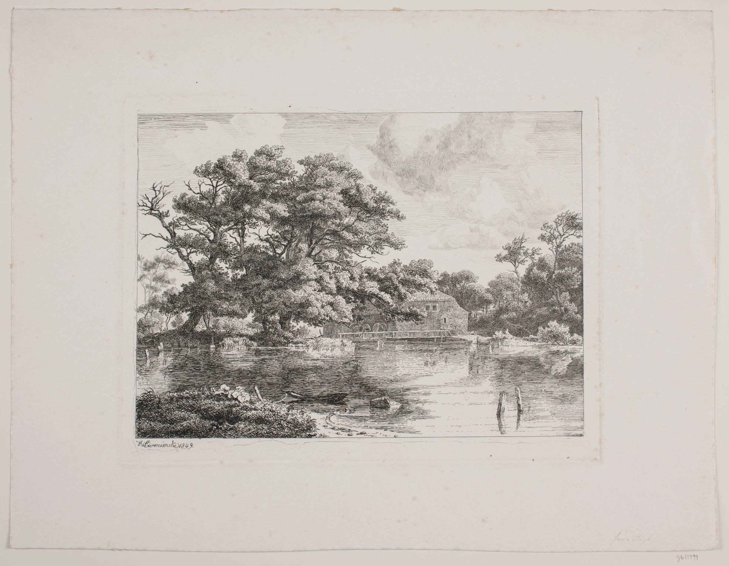 Silkeborg Mølle, Hermann Carmiencke, 1849