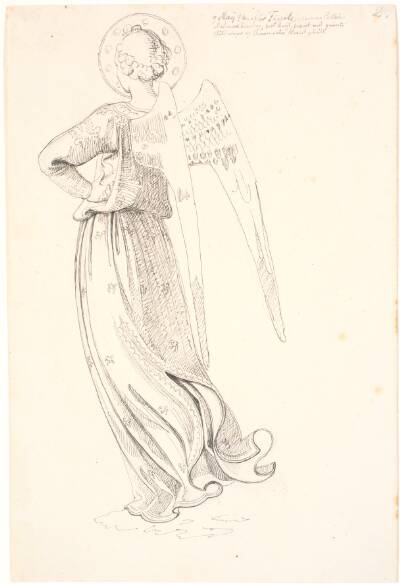 Engel set fra ryggen - efter Fra Angelico