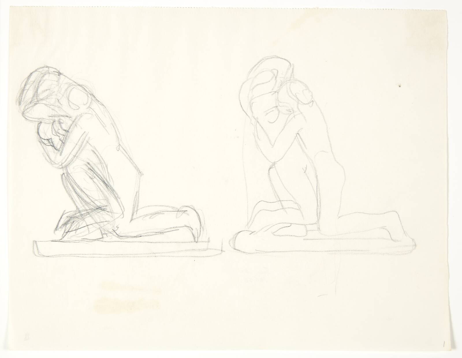 Mand omfavner en pige, Gerhard Henning, 1915-1919