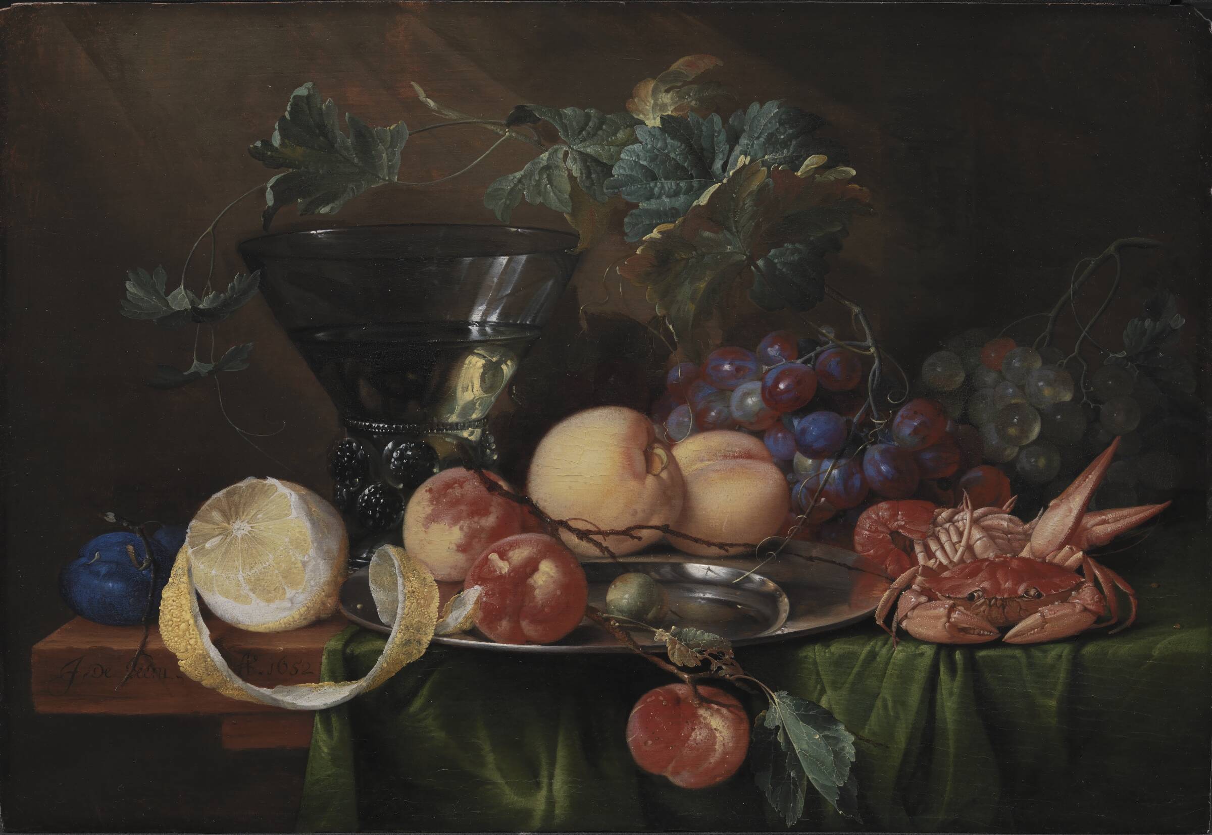 Stilleben med en Rømer, Jan Davidsz. de Heem, 1652