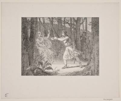 Illustration til Svend Grundtvig, "Marsk Stig: Dansk Folkevise Fra 13de Aarhundrede", 1861