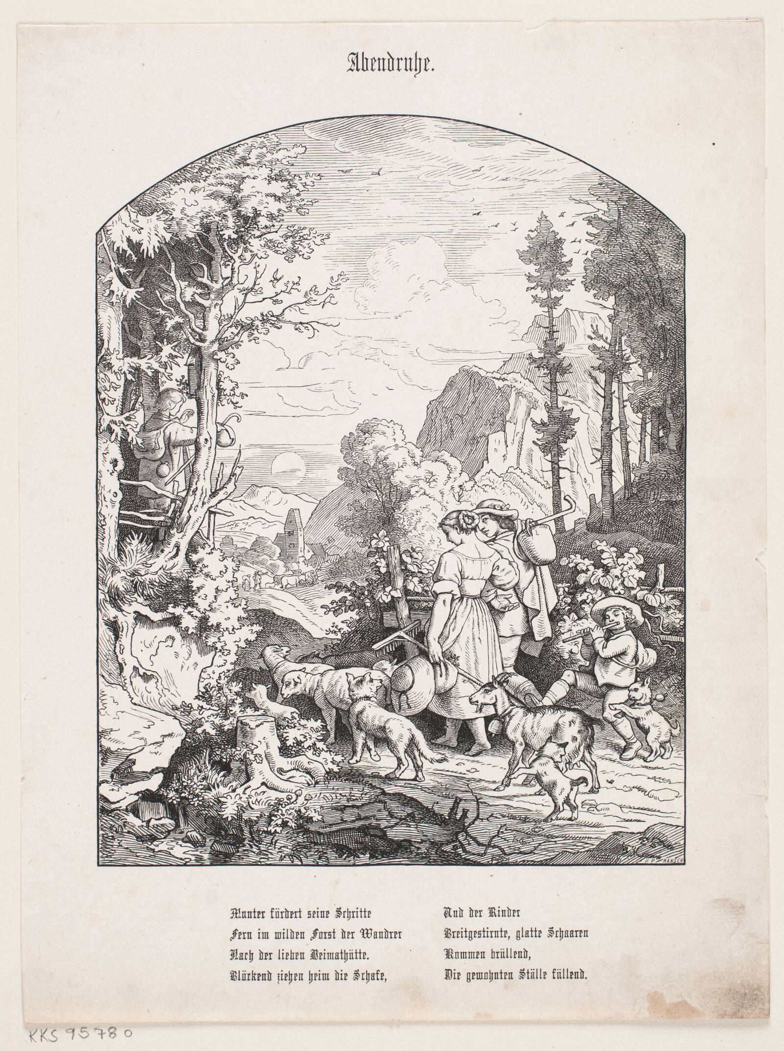 Abendruhe, H.P. Hansen, 1829-1899