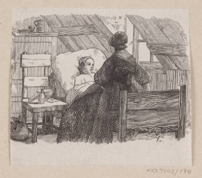 Illustration til "Fem fra en Ærtebælg" i H.C. Andersen, "Eventyr og Historier", Bind 2