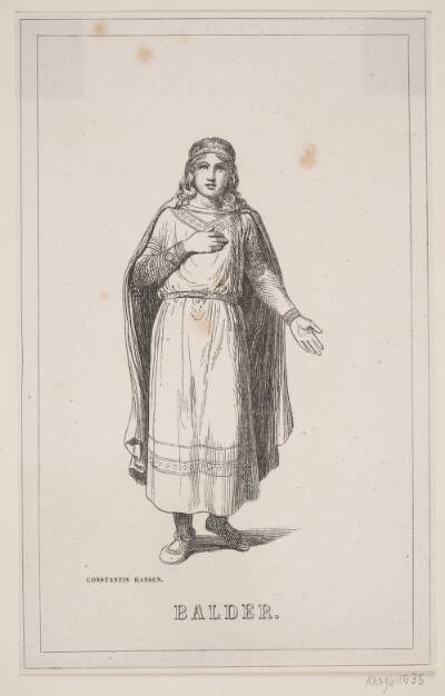 Balder. Illustration til Fabricius' Danmarks historie 1, 119.