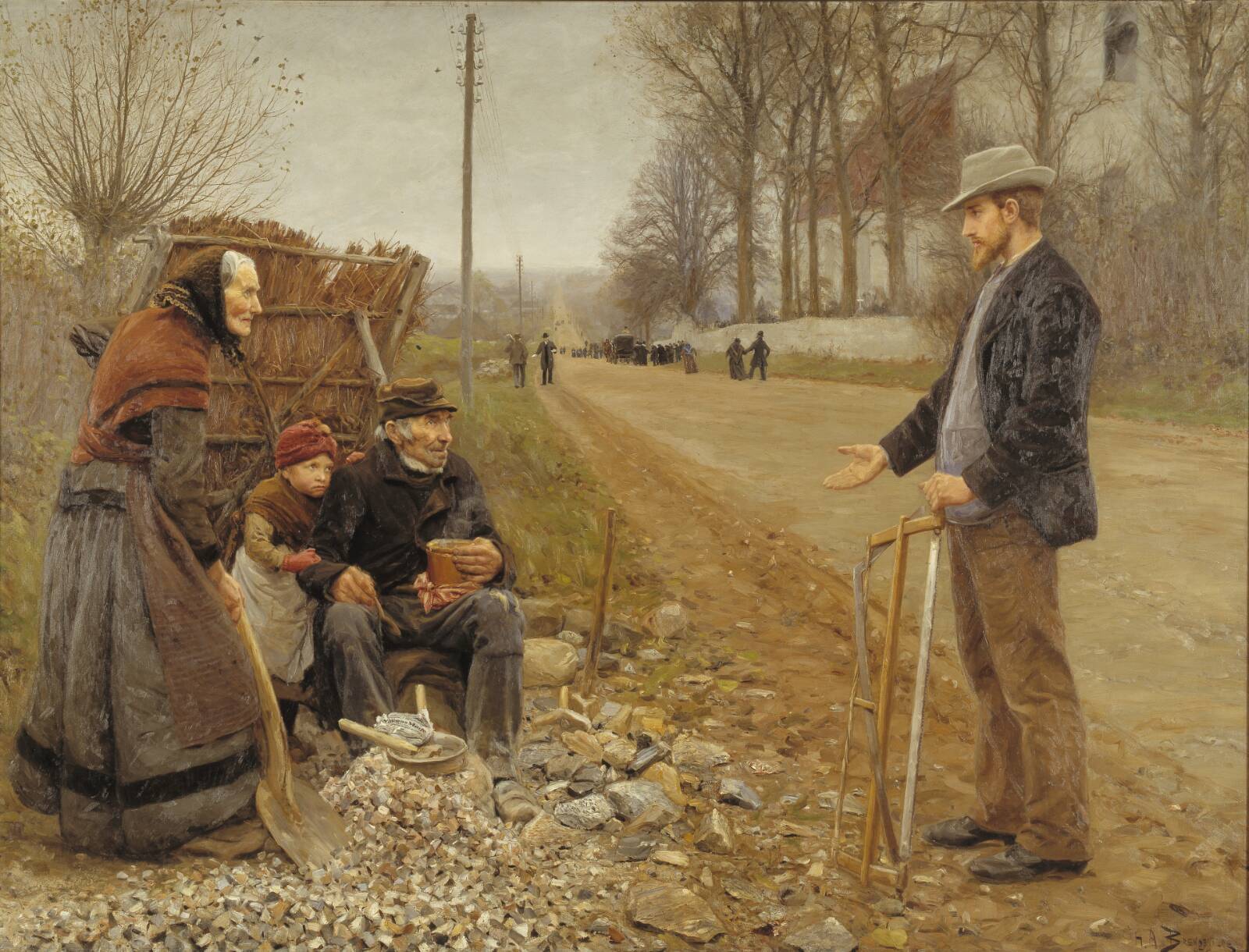 En landevej, H.A. Brendekilde, 1893