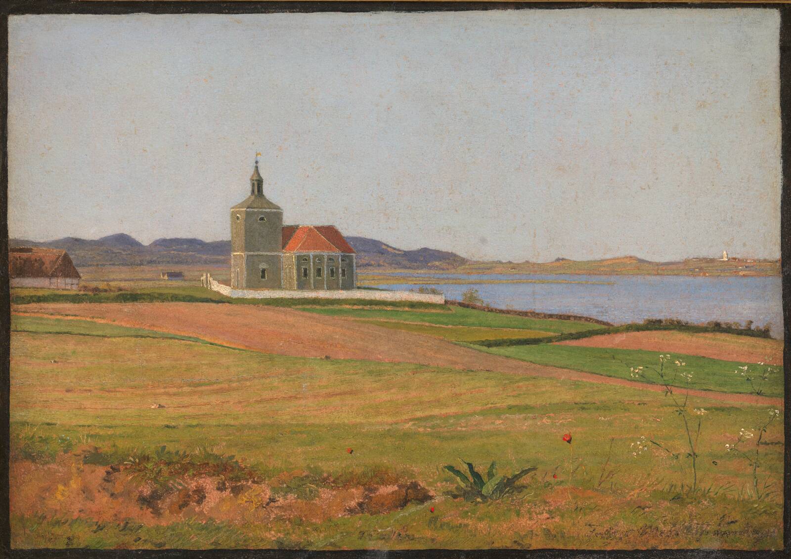 Vinderød Church near Frederiksværk, by Johan Thomas Lundbye, 1837