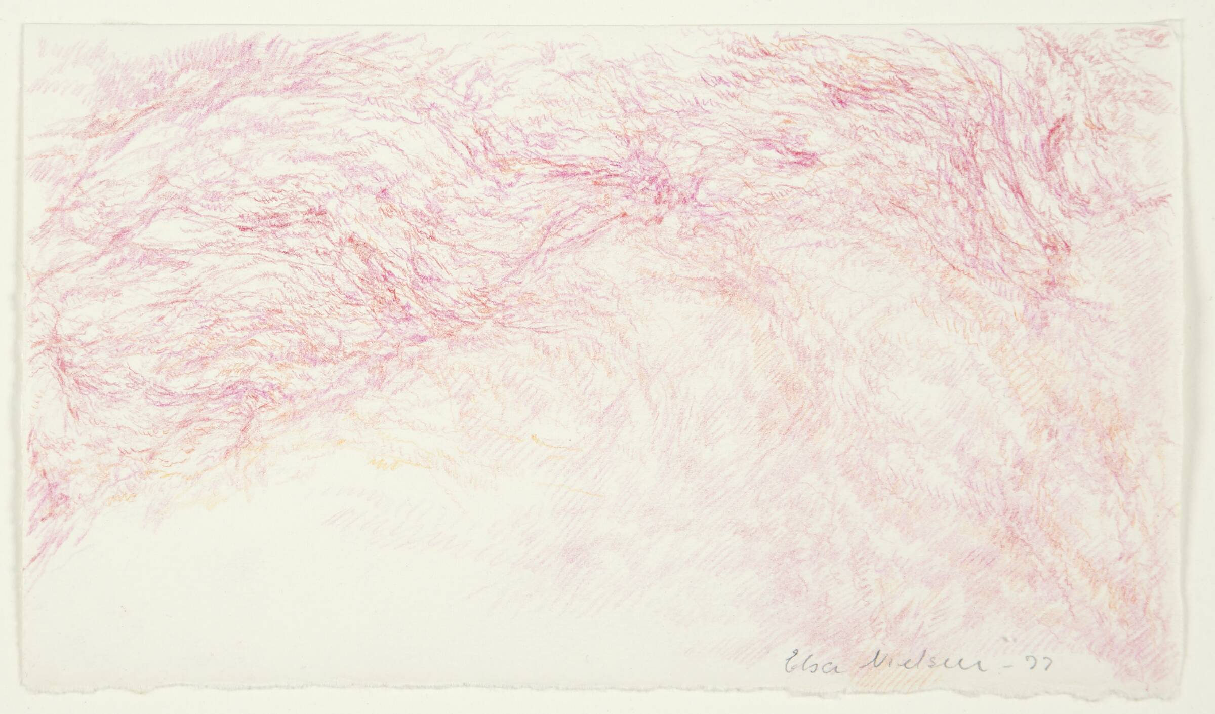 Detalje fra antikt hoved, del af håret, Elsa Nielsen, 1977