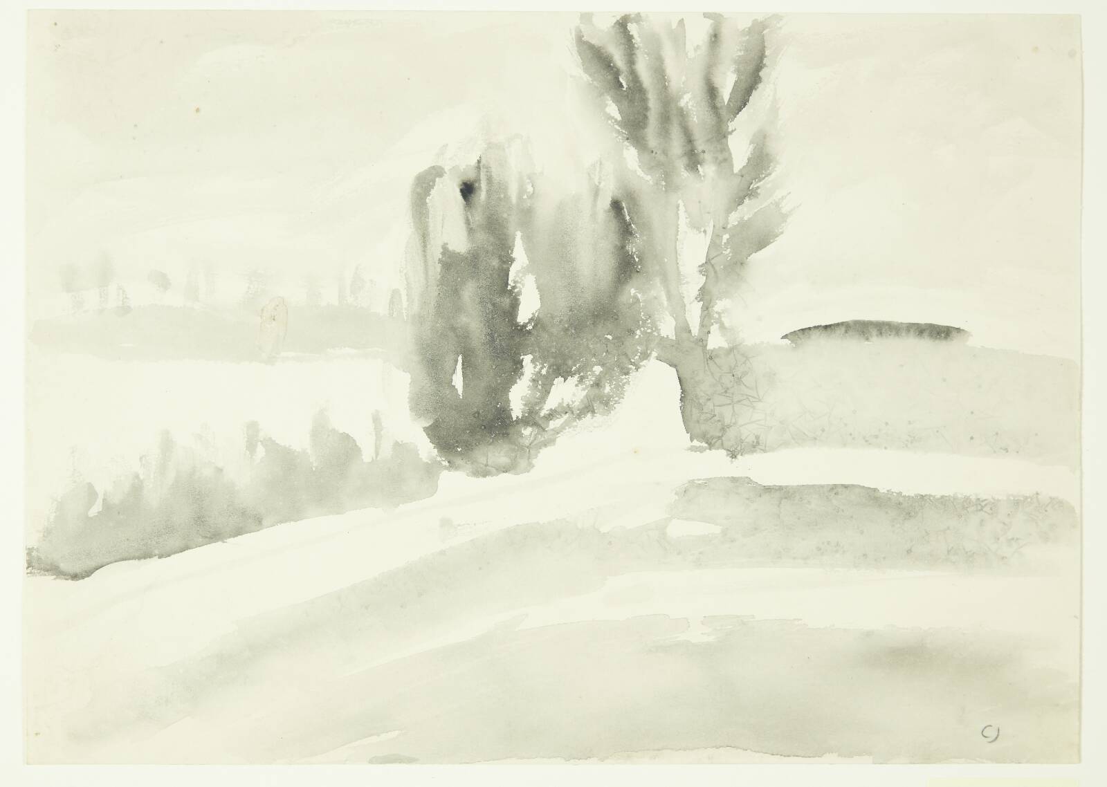 Landskab med træer, Claus Johansen, 1892-1943