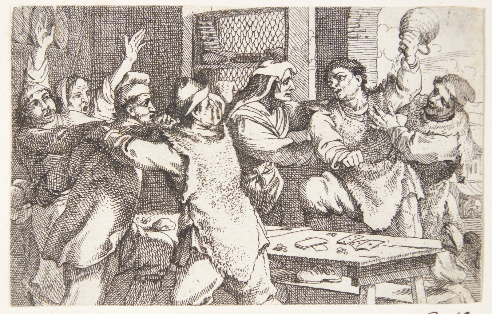Bønder i slagsmål, Jan Baptist de Wael, 1636-1697
