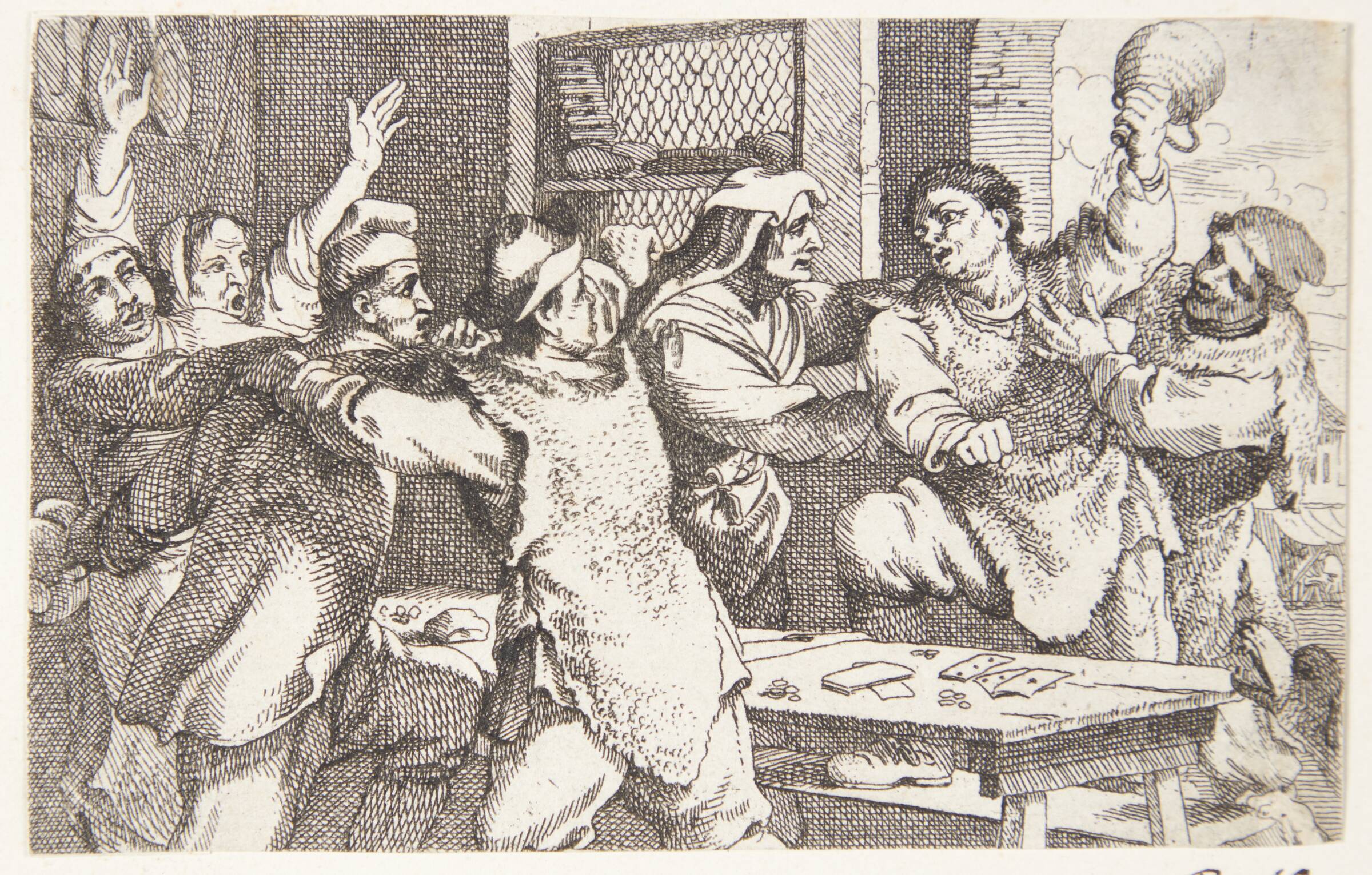 Bønder i slagsmål, Jan Baptist de Wael, 1636-1697