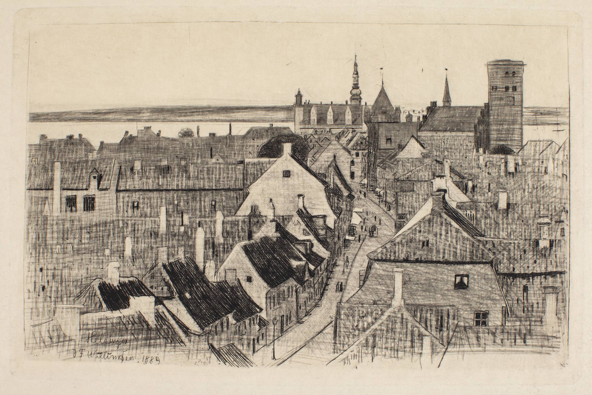 Over tagene. Helsingør, J.F. Willumsen, 1889