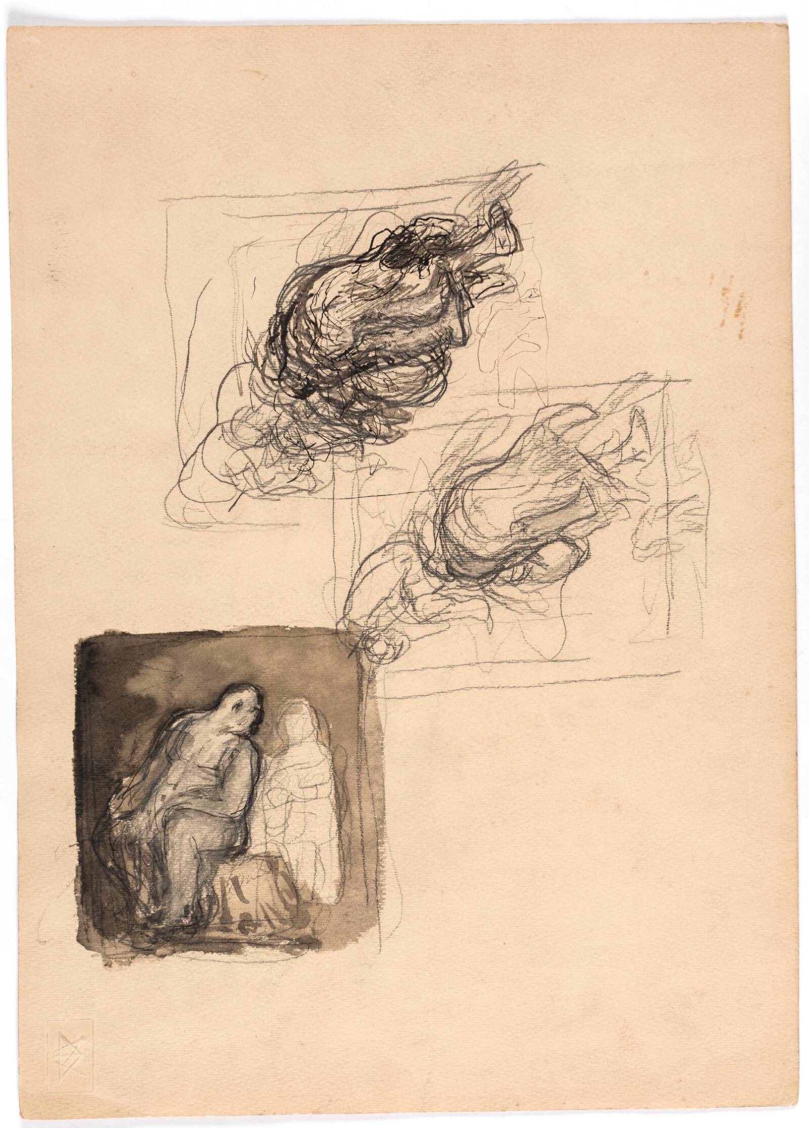 Tre kompositionsstudier, Oluf Hartmann, 1879-1910