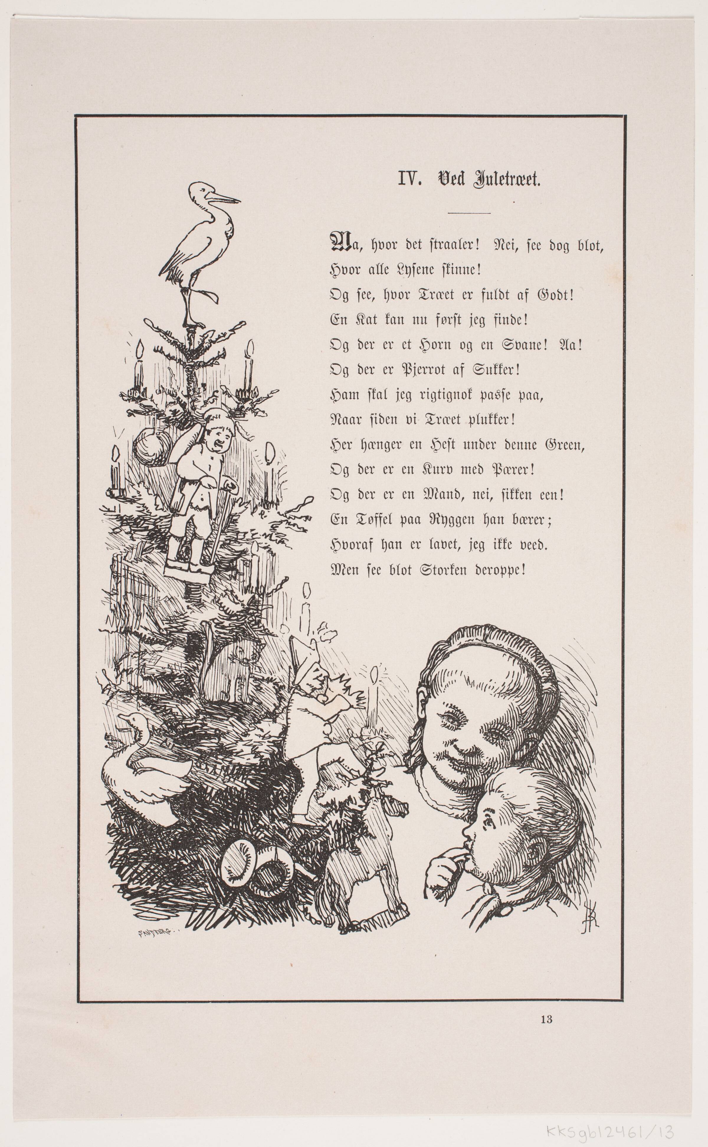 Illustration til Johan Krohn, "Peters jul", Carl Leonard Sandberg, 1870