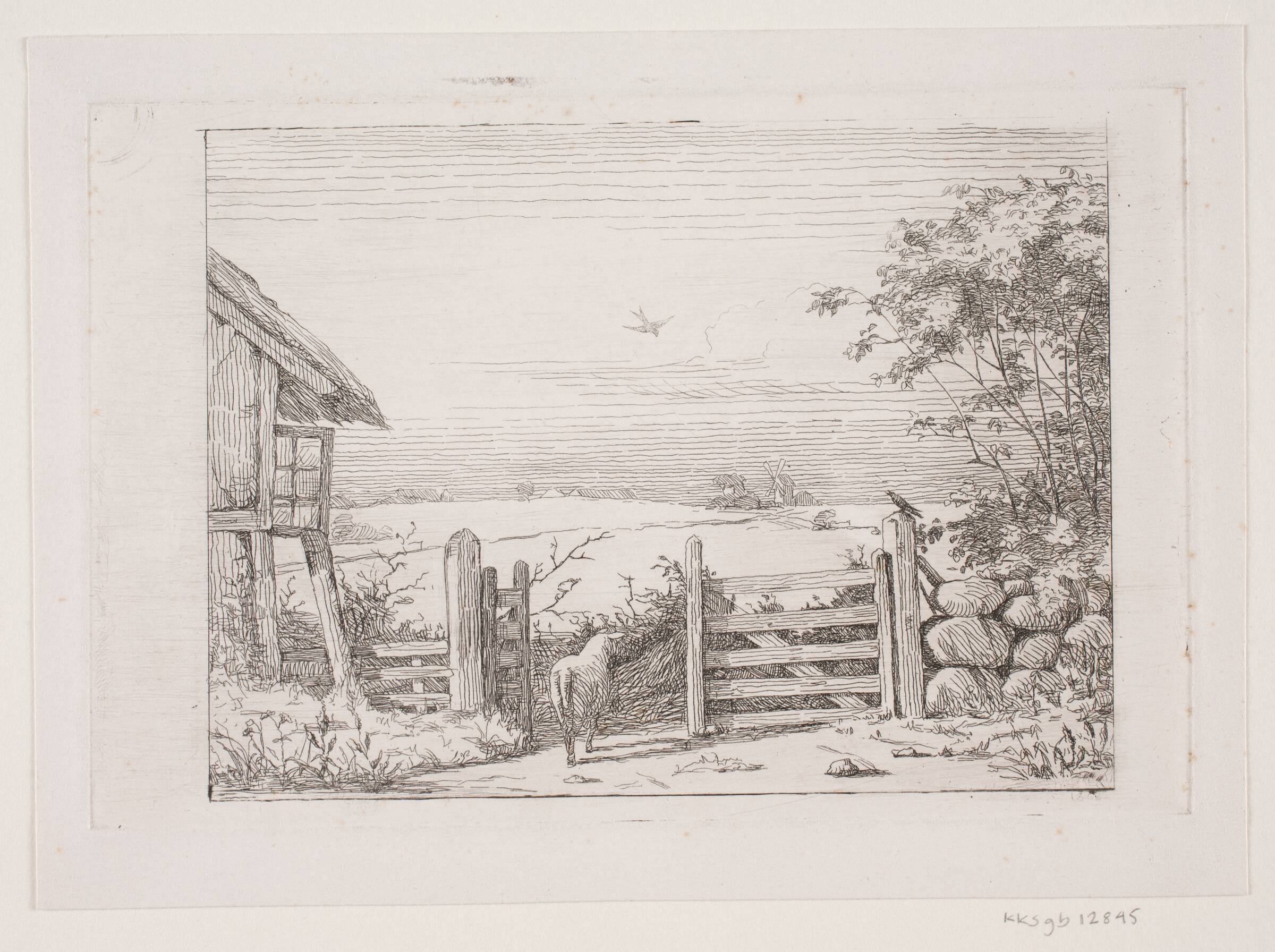 Landskab med et led, Otto Haslund, 1863