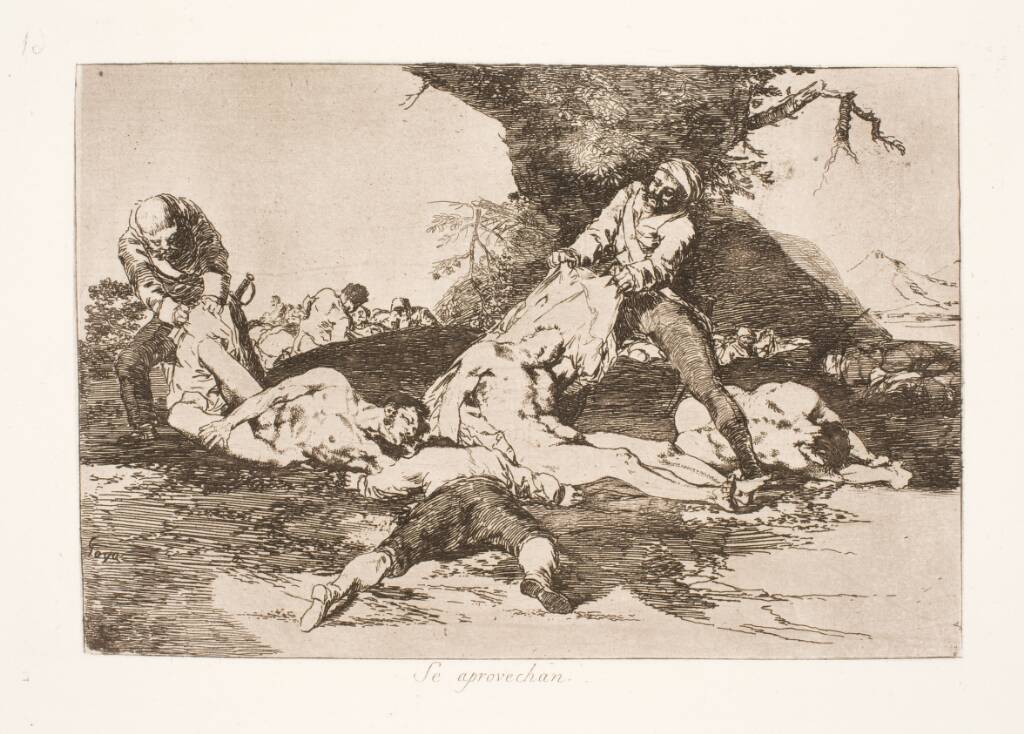 De ekviperer sig (16), Francisco de Goya, 1810-1820
