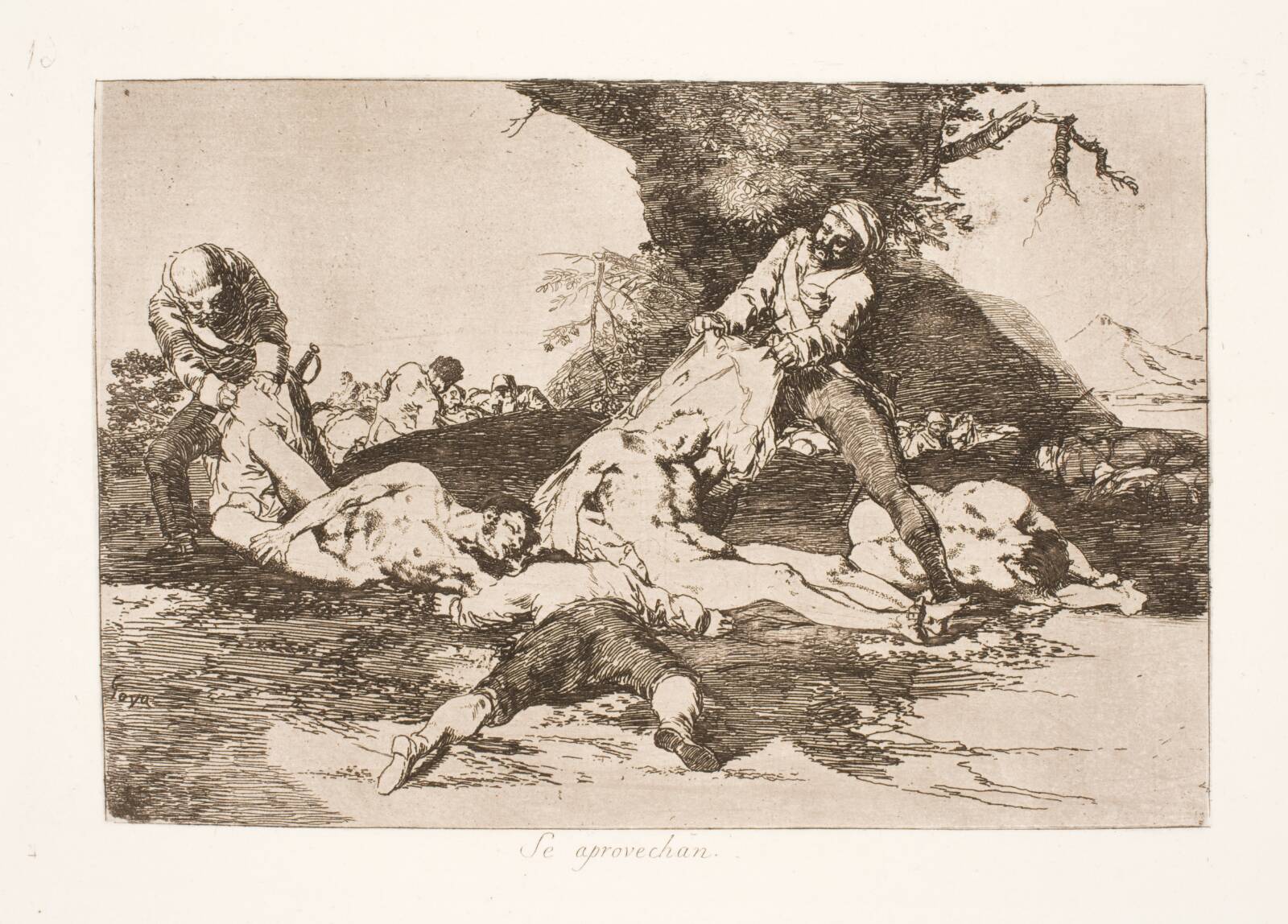 De ekviperer sig (16), Francisco de Goya, 1810-1820