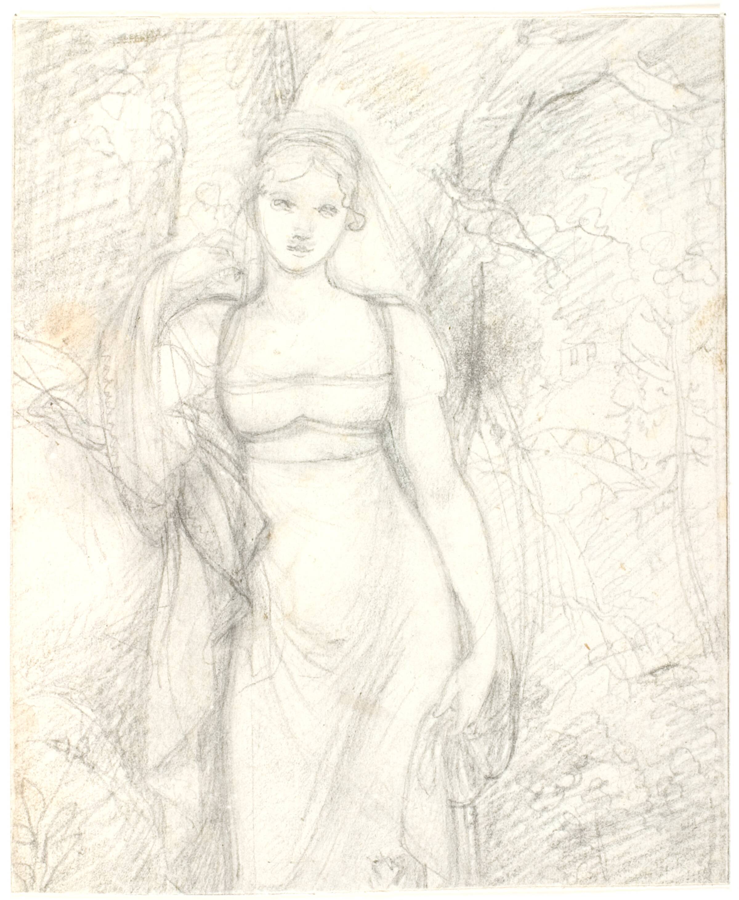 Portræt af Martha Sabine Adolphine Marie de la Calmette, født Mackeprang, C.G. Kratzenstein Stub, 1813