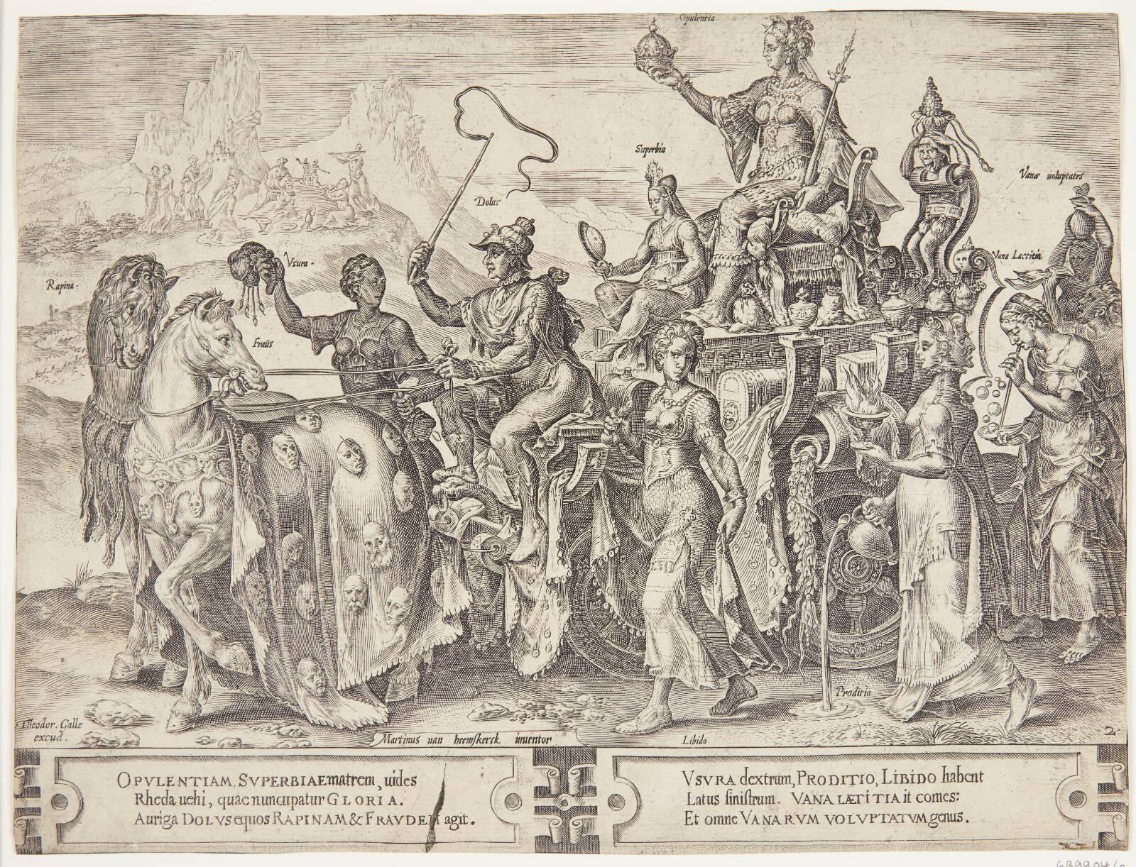 Rigdommens triumf, Cornelis Cort, 1564