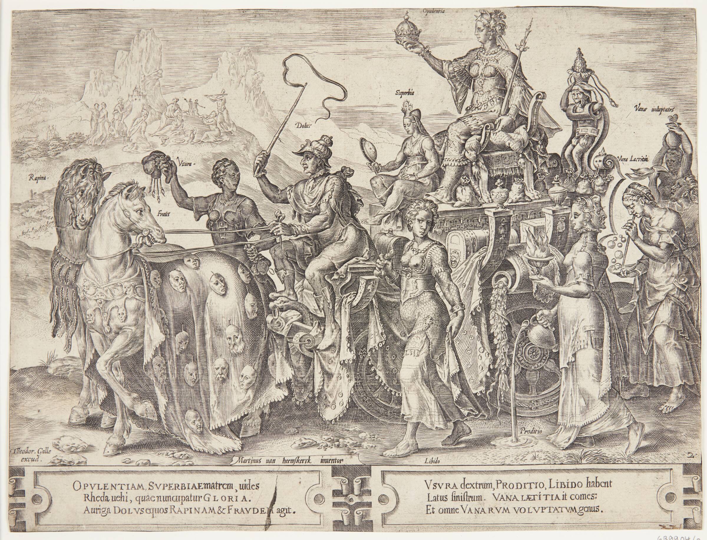 Rigdommens triumf, Cornelis Cort, 1564
