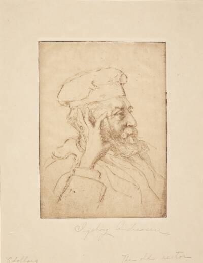 "The old rector" (portræt af Sigurd Müller)