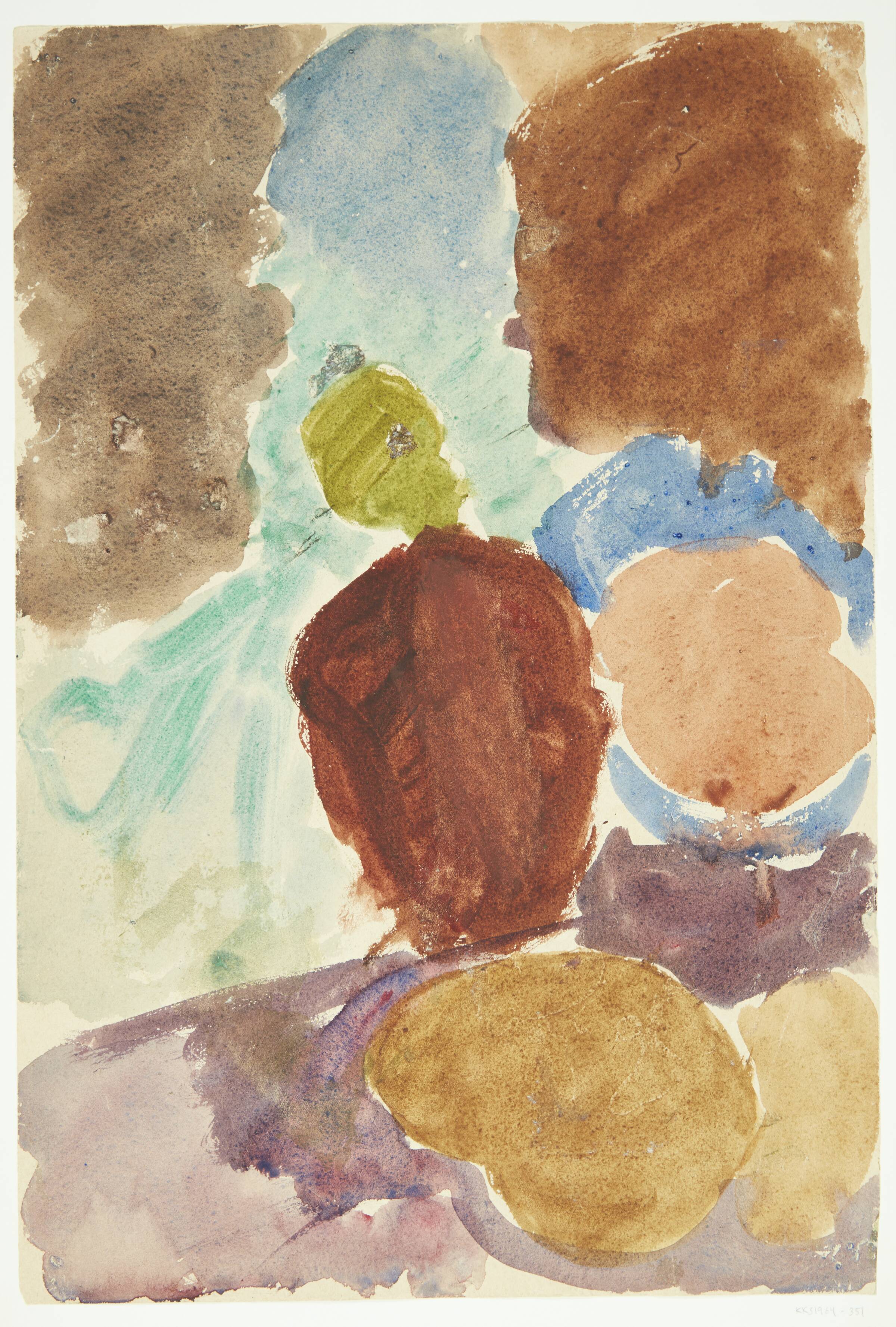 Farvestudie efter Delacroixs maleri Dante og Vergil i Underverdenen, Louvre, Edvard Weie, 1930-1939