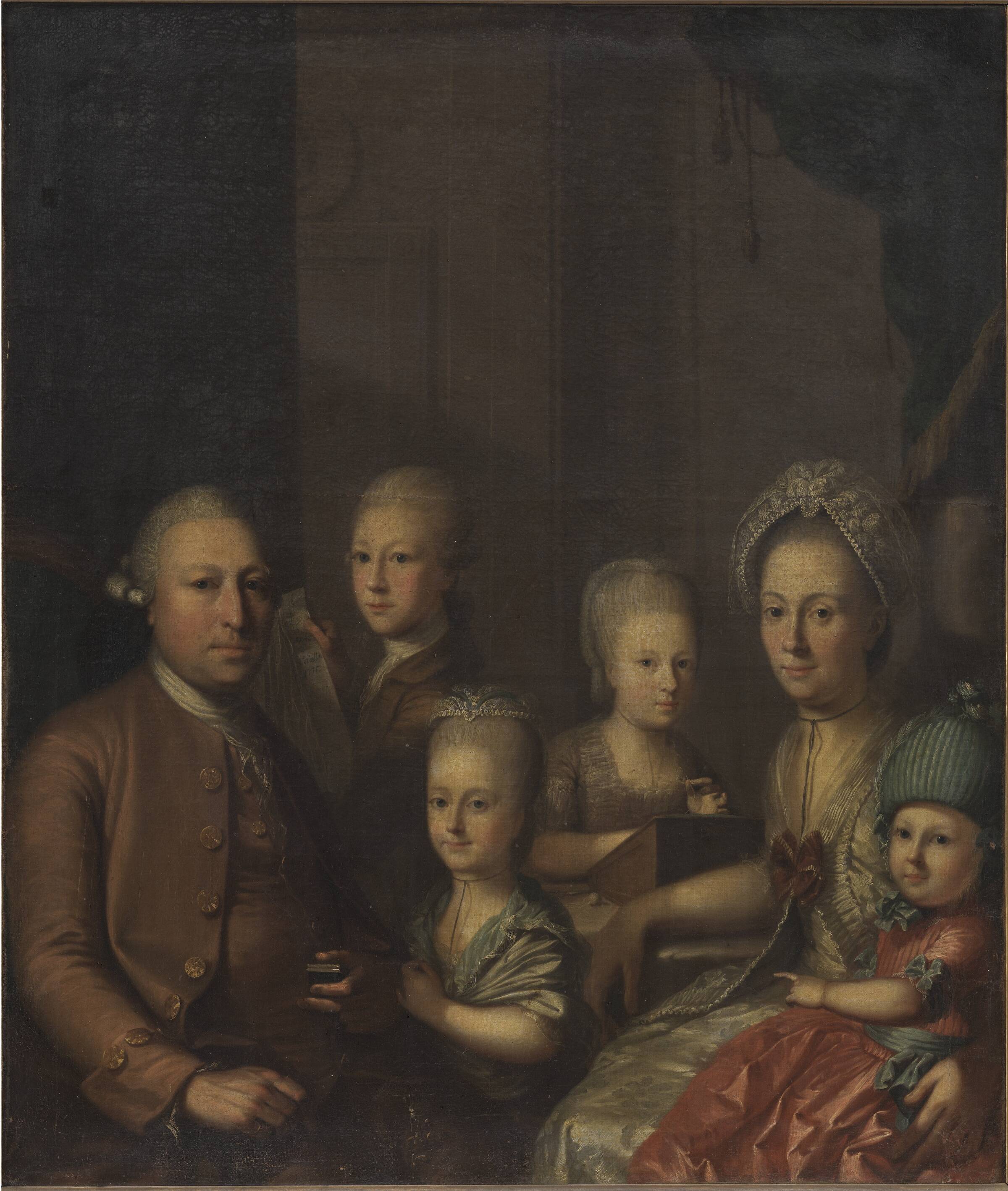 Portræt af familien Lund, Erik Pauelsen, 1775