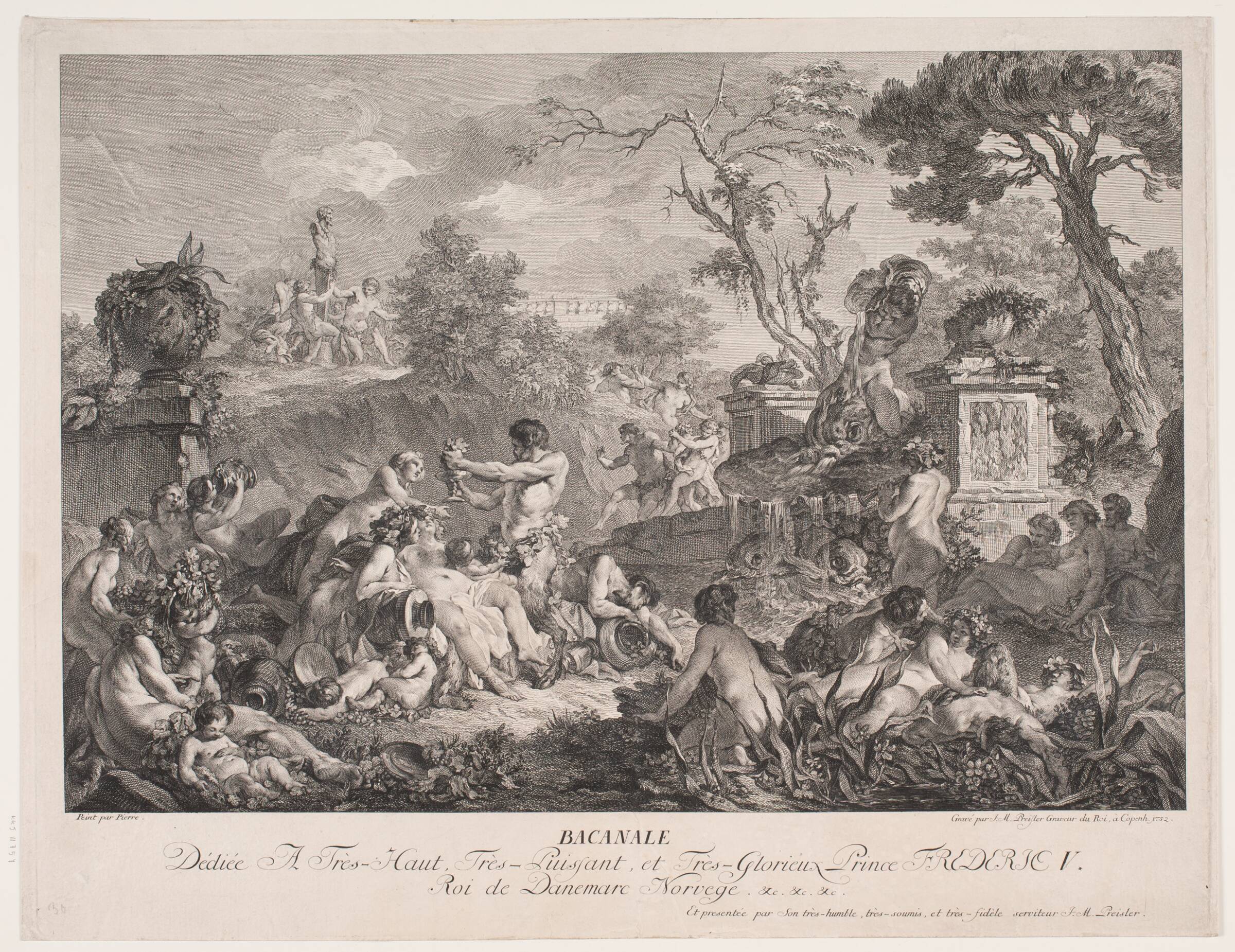 Bakkanal, J.M. Preisler, 1752