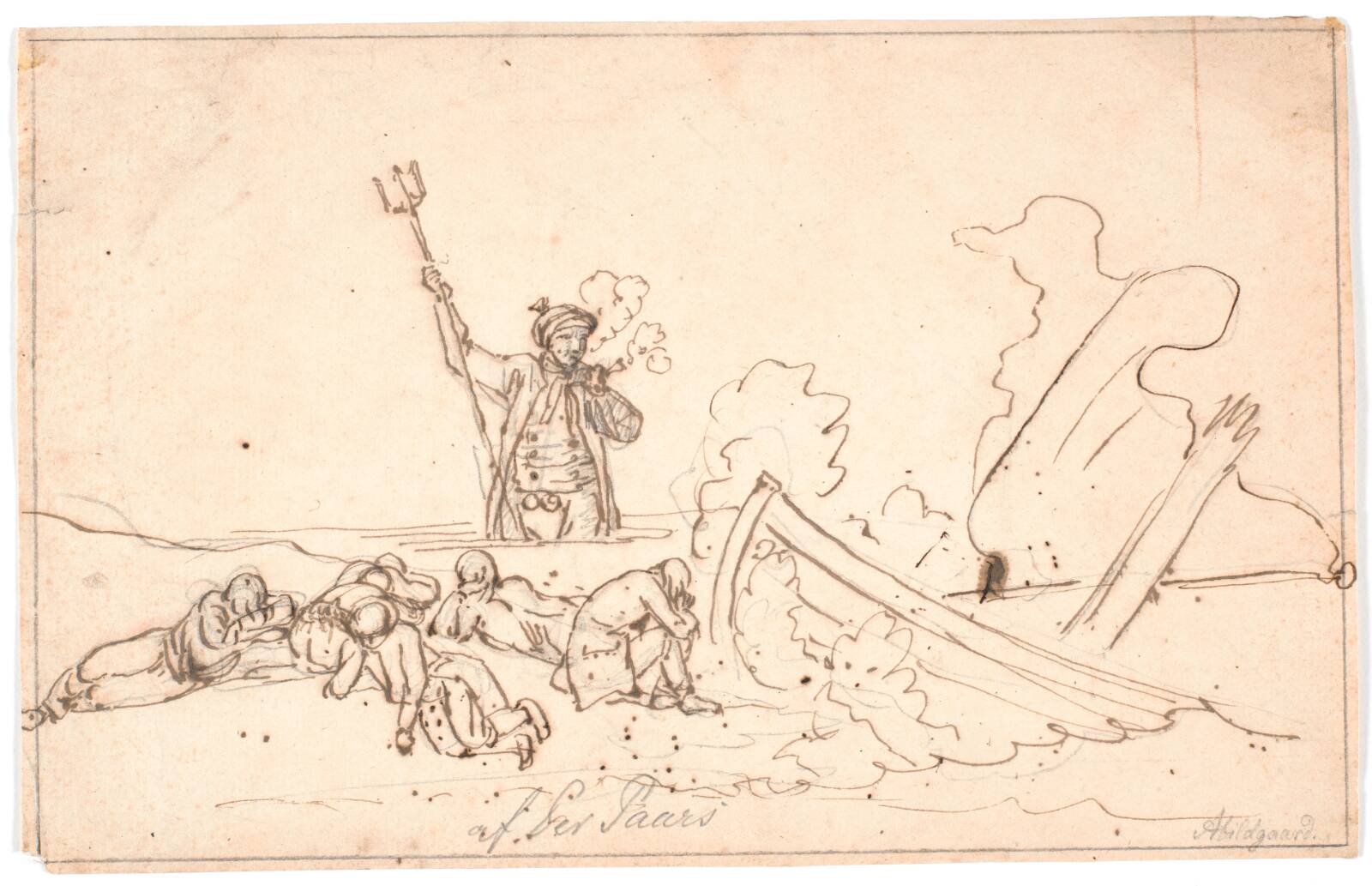Strandingen på Anholt, Nicolai Abildgaard, 1787-1790