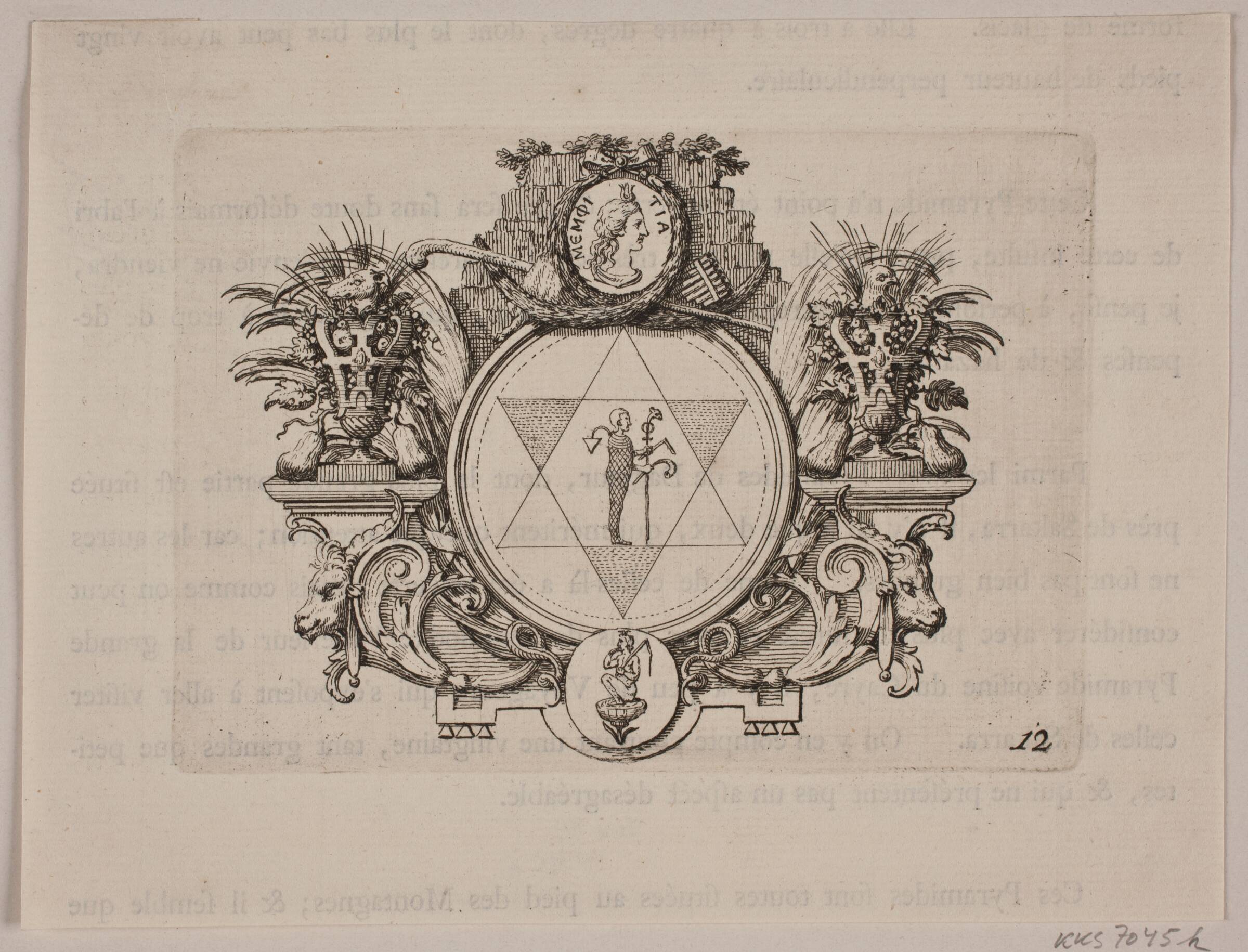 Vignet til Frederik Lodvig Norden, "Voyage d'Egypte et de Nubie", København 1755, Marcus Tuscher, 1755