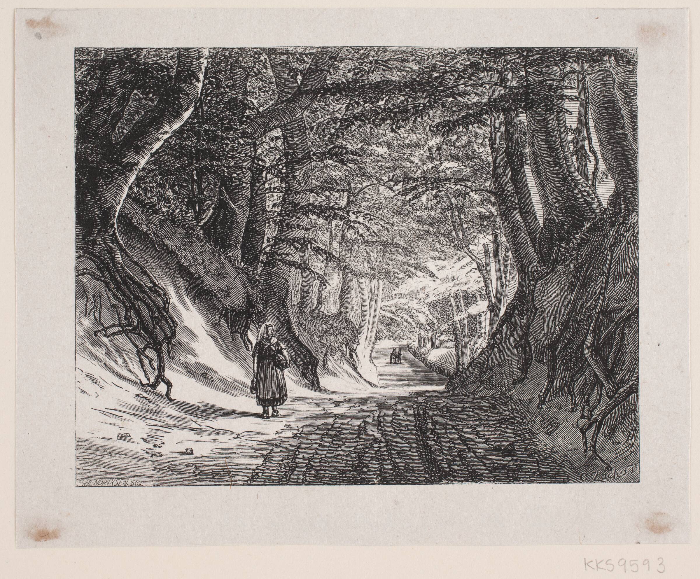 Illustration til Digt af J. Krohn, F. Hendriksen, 1871