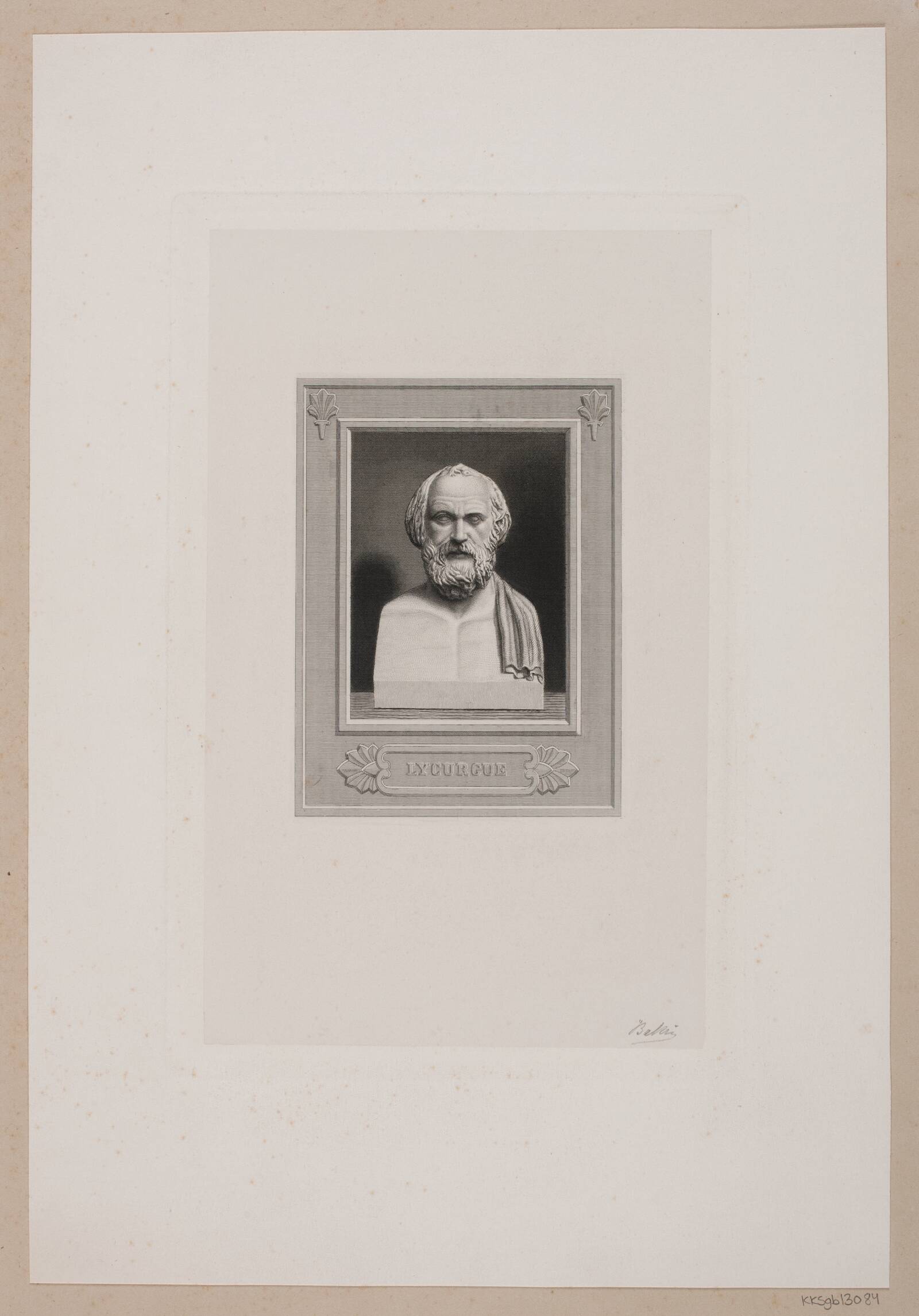 Lycurg, efter antik buste, Joel Ballin, 1822-1885