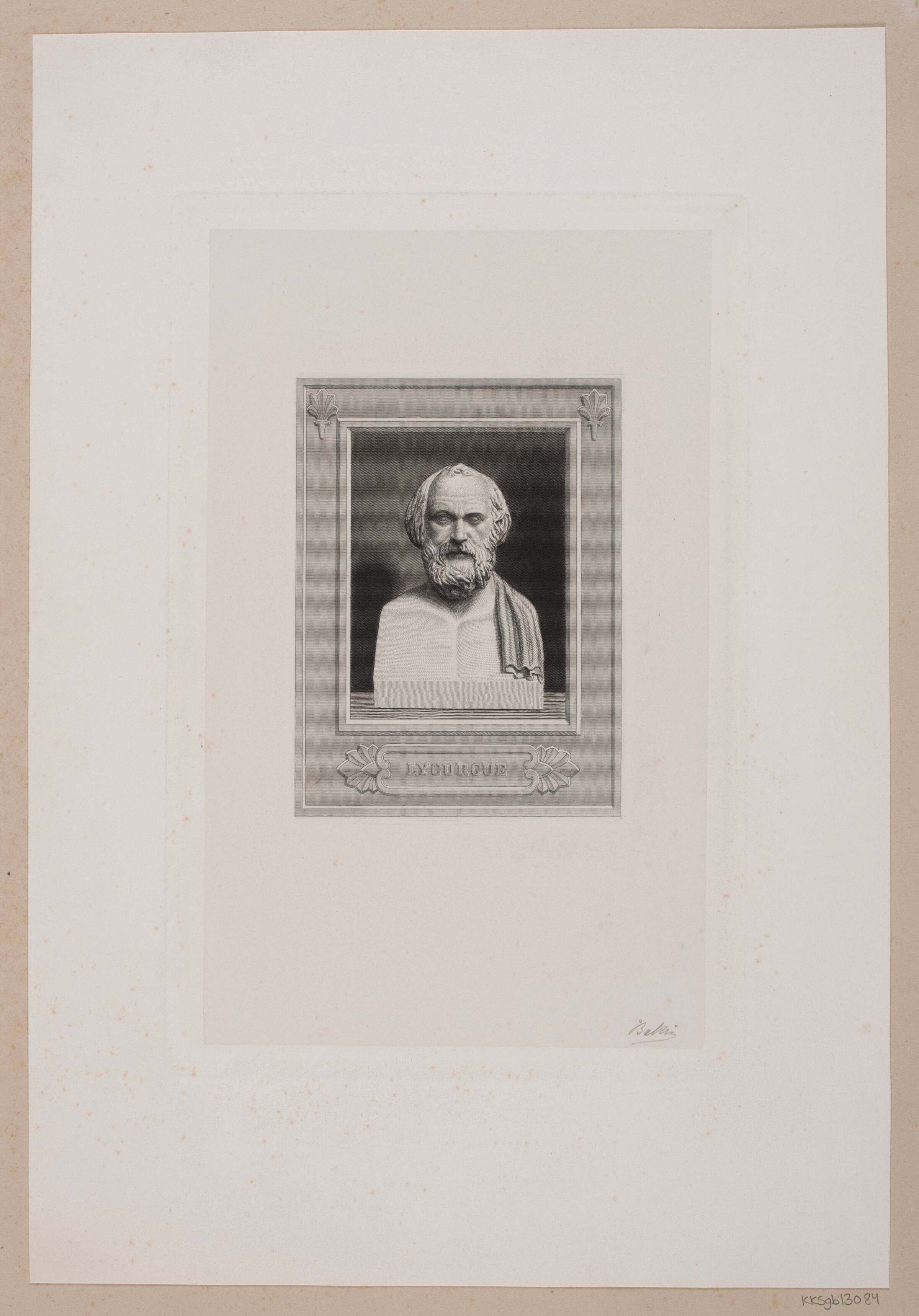 Lycurg, efter antik buste, Joel Ballin, 1822-1885