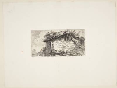 Romerske antiker udenfor Rom tegnet og graveret af Giambatta Piranesi, Venetiansk arkitekt