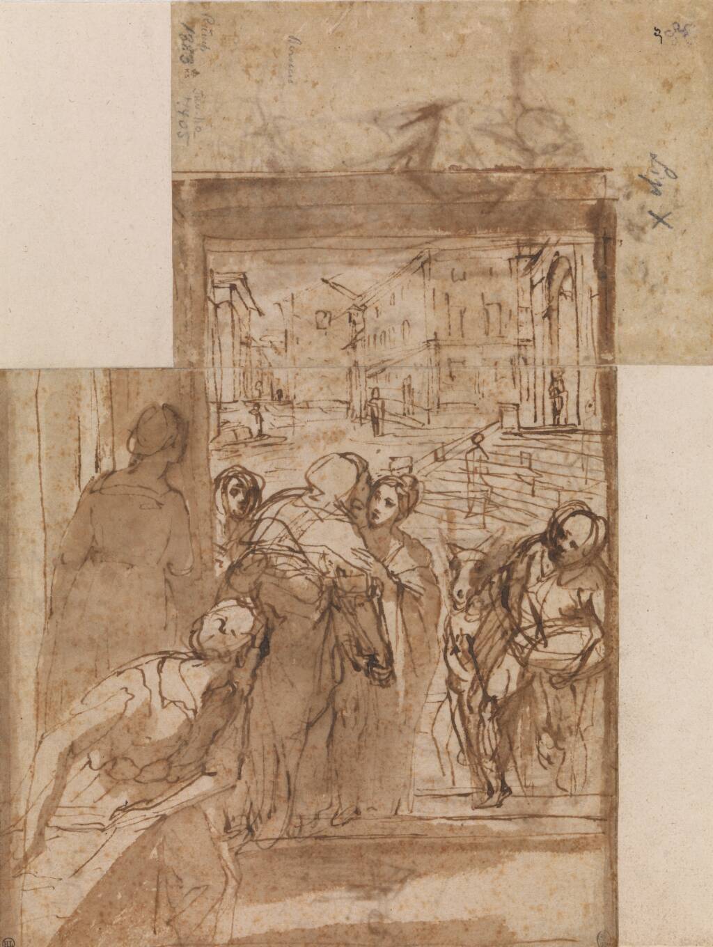 Kompositionsstudie til Besøgelsen, Federico Barocci, 1528-1612