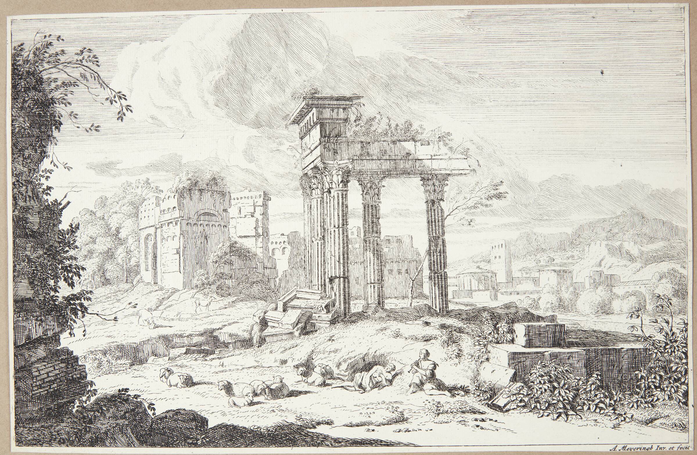 Hyrder i et ruinlandskab, Albert Meyering, 1645-1714