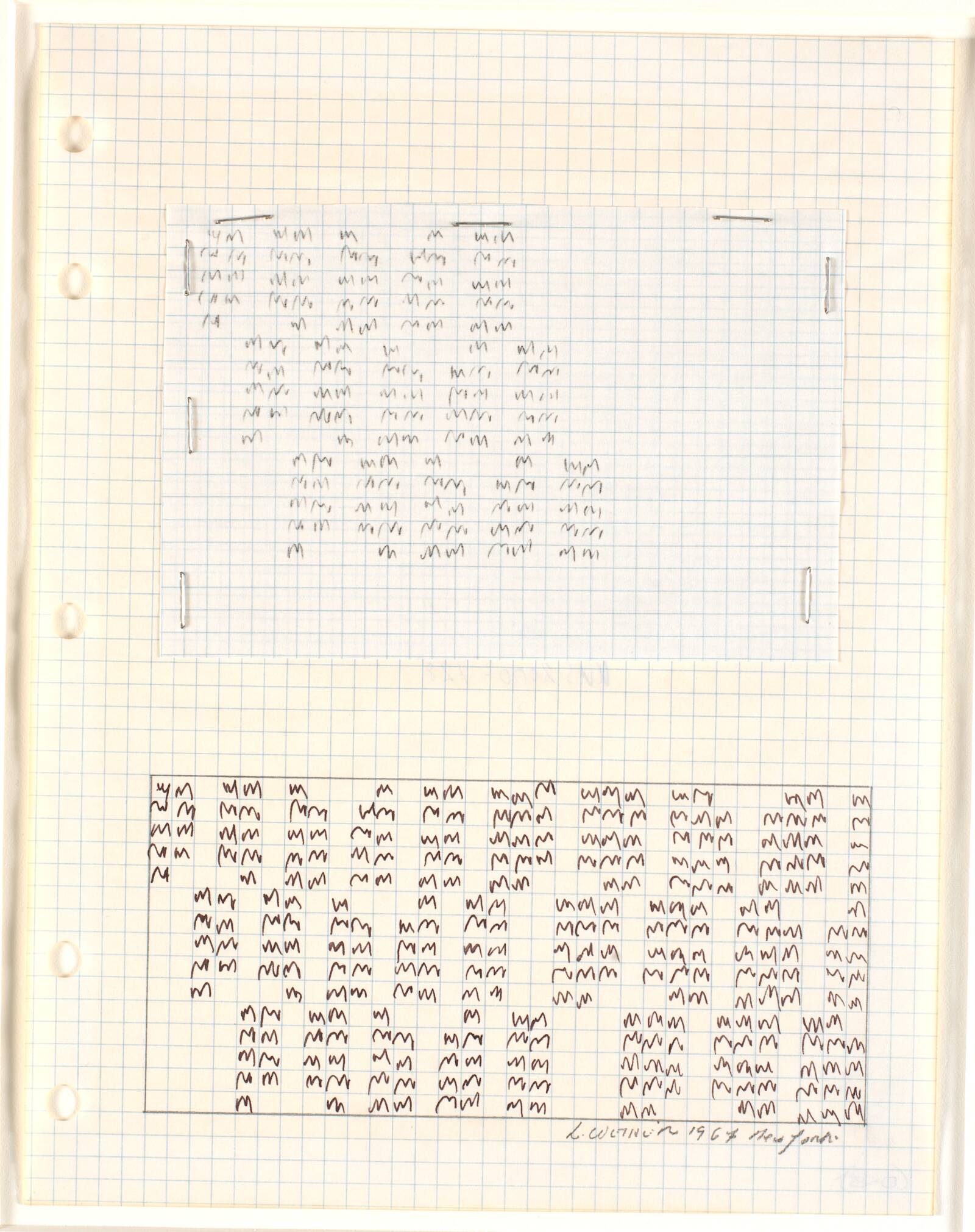 Tic Drawing, Lawrence Weiner, 1967
