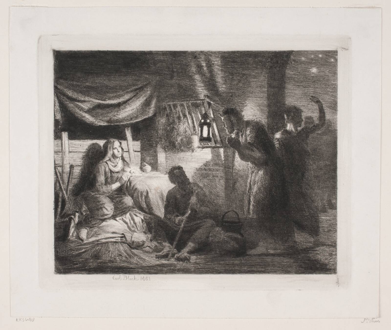 Hyrdernes tilbedelse, Carl Bloch, 1881