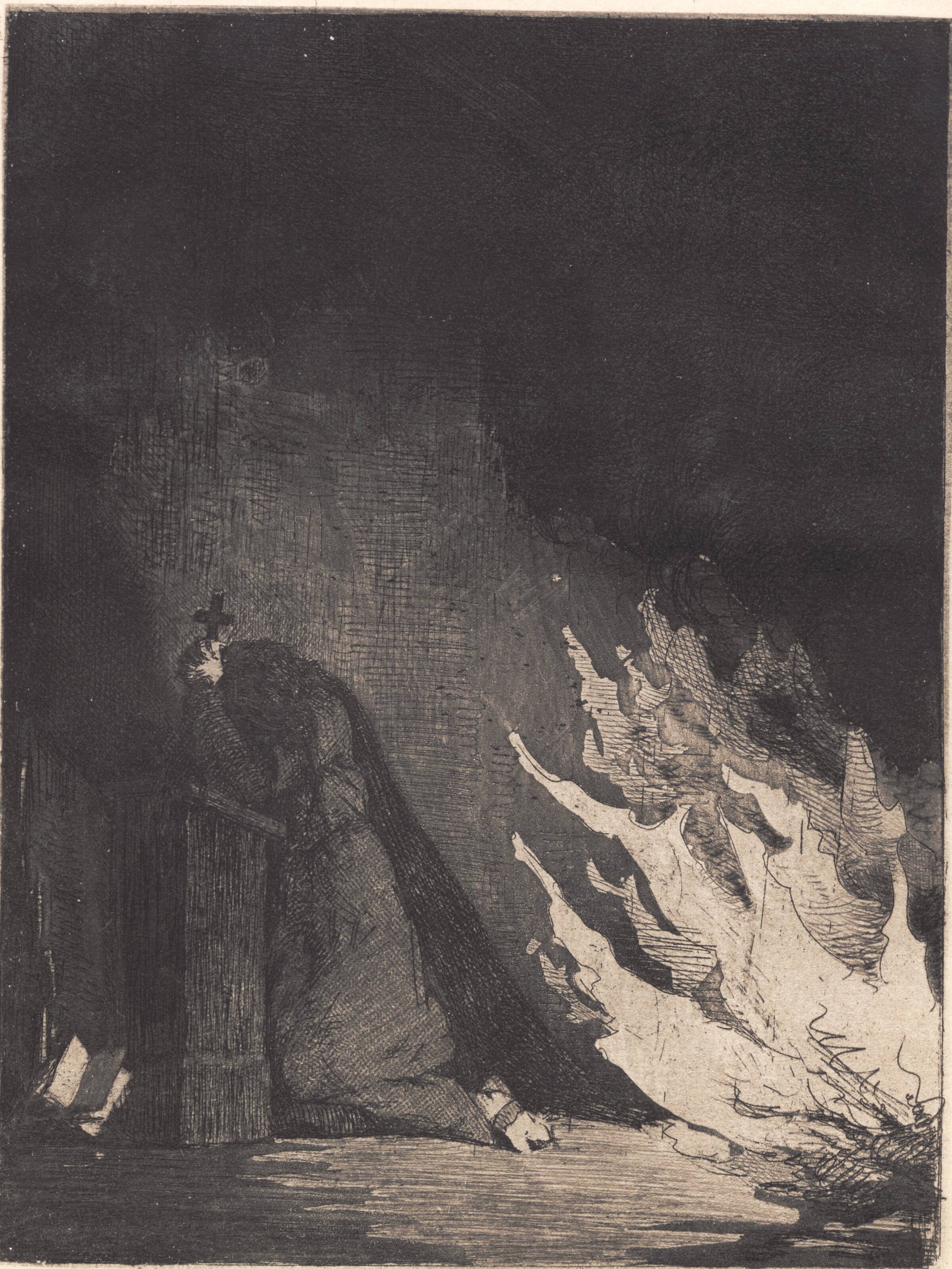 Ildebrand i klostret, Frans Schwartz, 1888