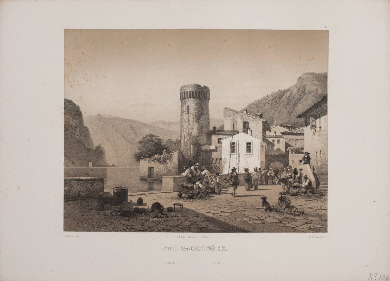 Ved Gardasøen, Adolph Kittendorff, 1880-1889